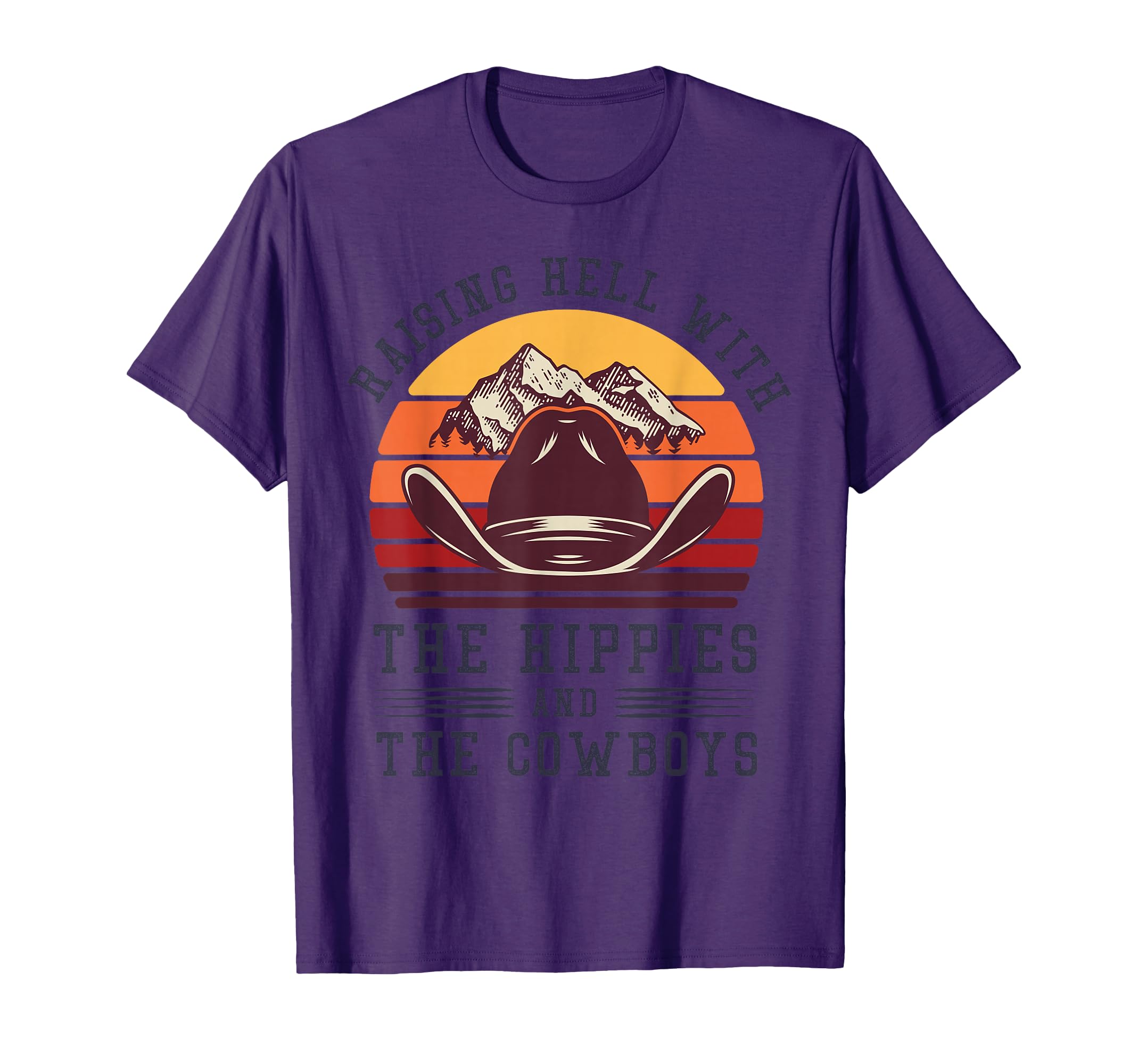 Hippies And Cowboys Cowgirls 70S T-Shirt - Casual Everyday Wear for Adults - T-Shirt, Sweatshirt, Hoodie