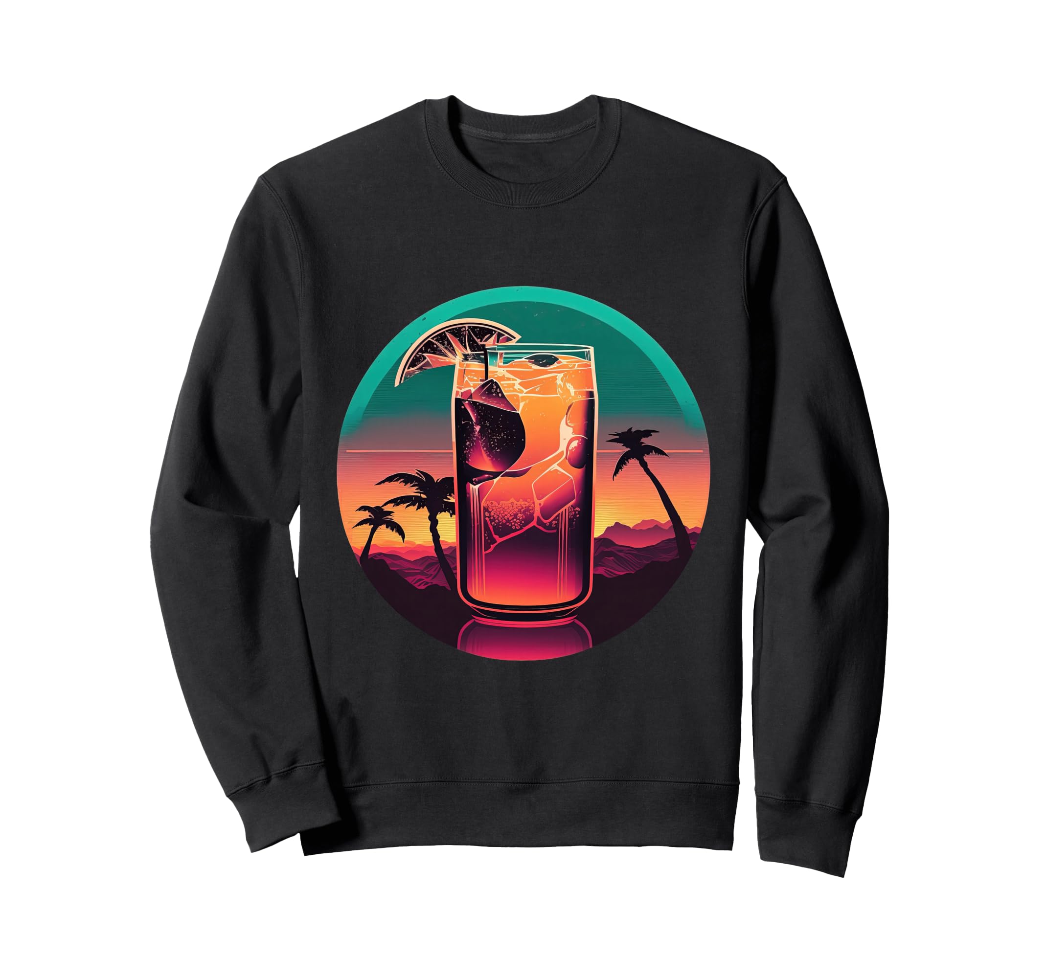 Iced Tea Synthwave 80S Retrowave Sweatshirt - Streetwear Style Unisex - T-Shirt, Sweatshirt, Hoodie