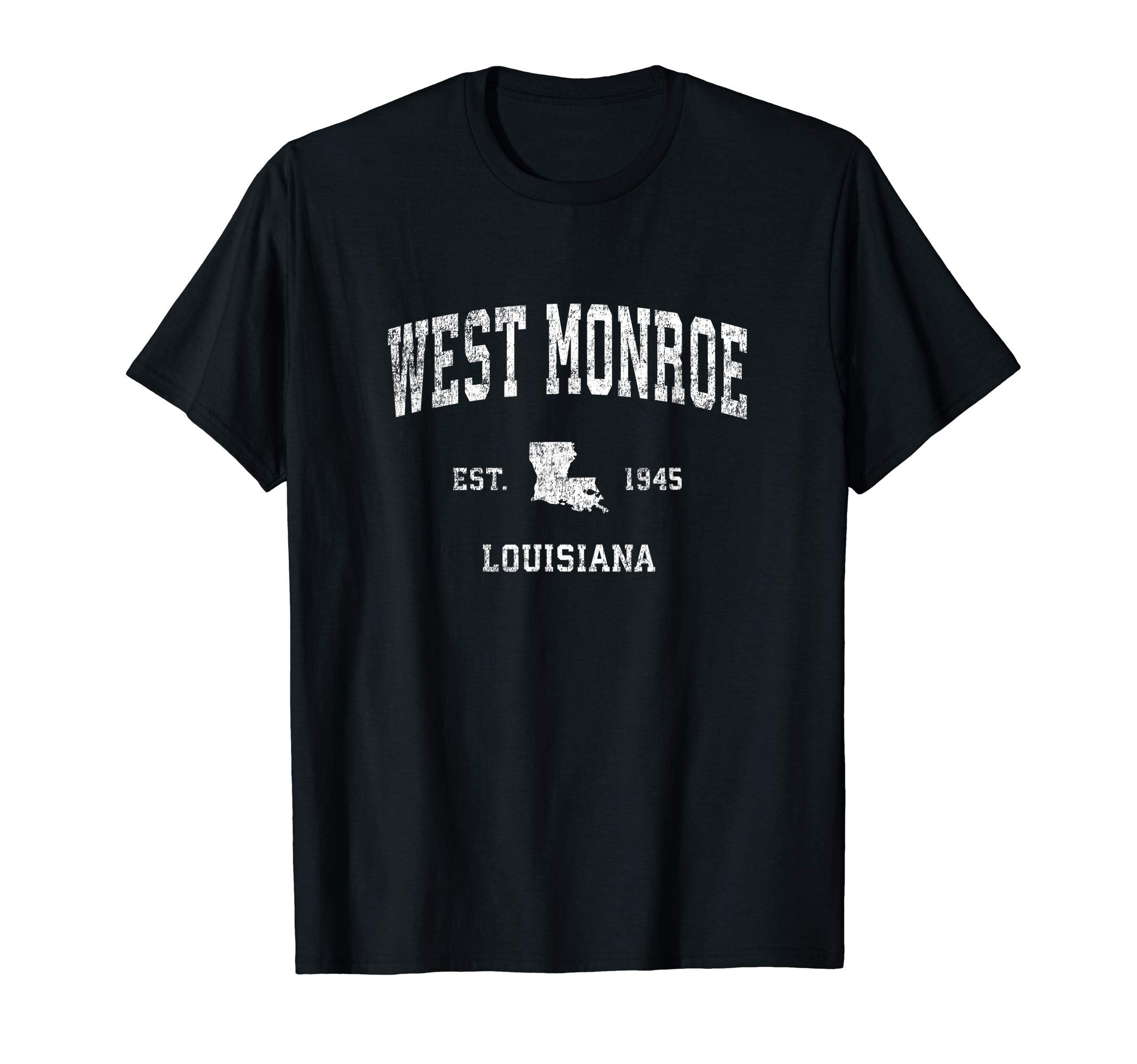 West Monroe Louisiana La Athletic Sports T-Shirt - Minimalist Print Unisex - T-Shirt, Sweatshirt, Hoodie