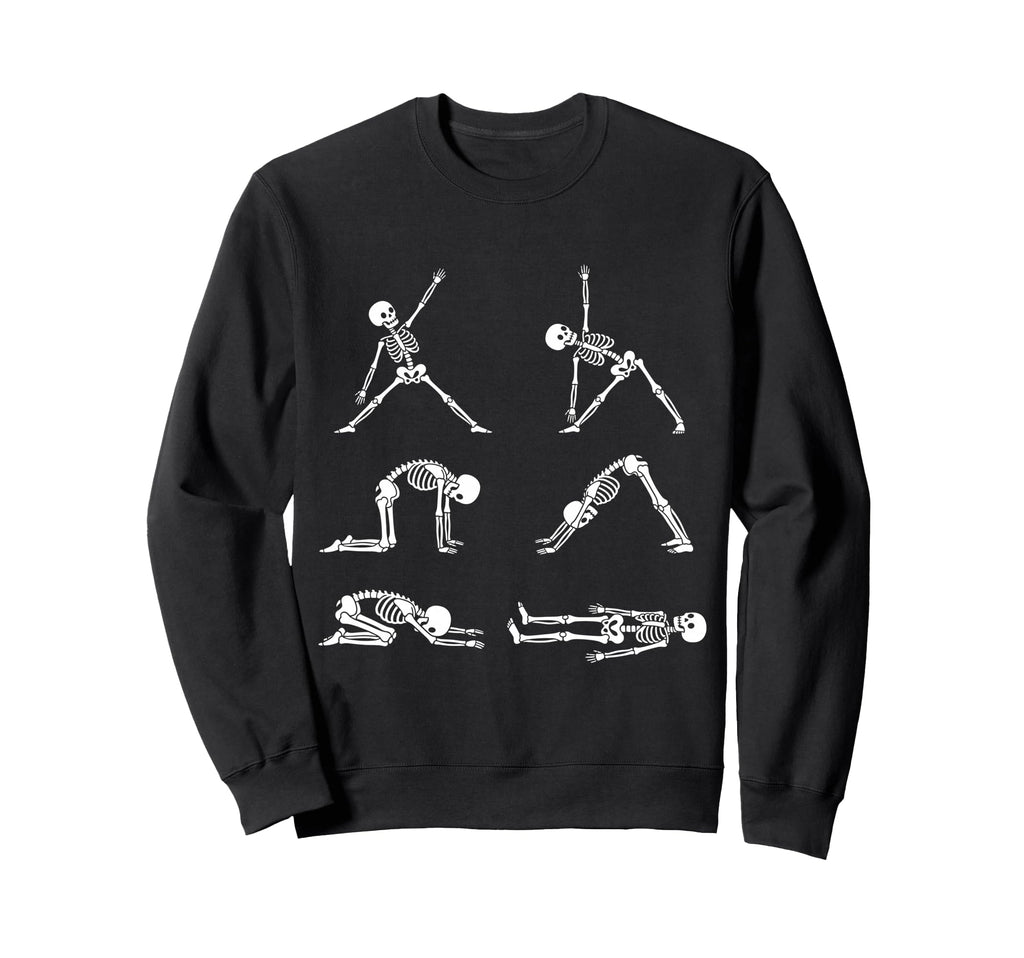 Funny Skeletons Yoga Meditation Sweatshirt - Fun Novelty Design Men Women - T-Shirt, Sweatshirt, Hoodie