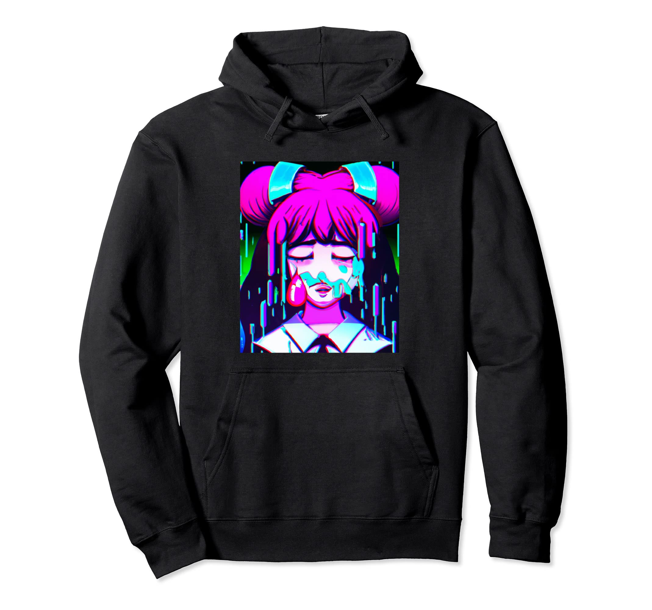 Sad Pastel Aesthetic Anime Synthwave Hoodie - Trendy Graphic for Adults - T-Shirt, Sweatshirt, Hoodie