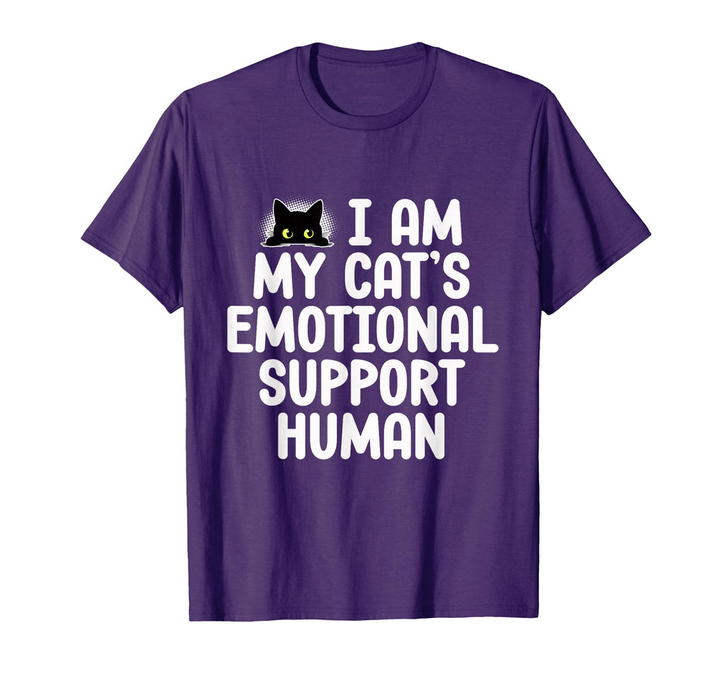 Funny Emotional Support Human Cat T-Shirt - Fun Novelty Design Unisex - T-Shirt, Sweatshirt, Hoodie