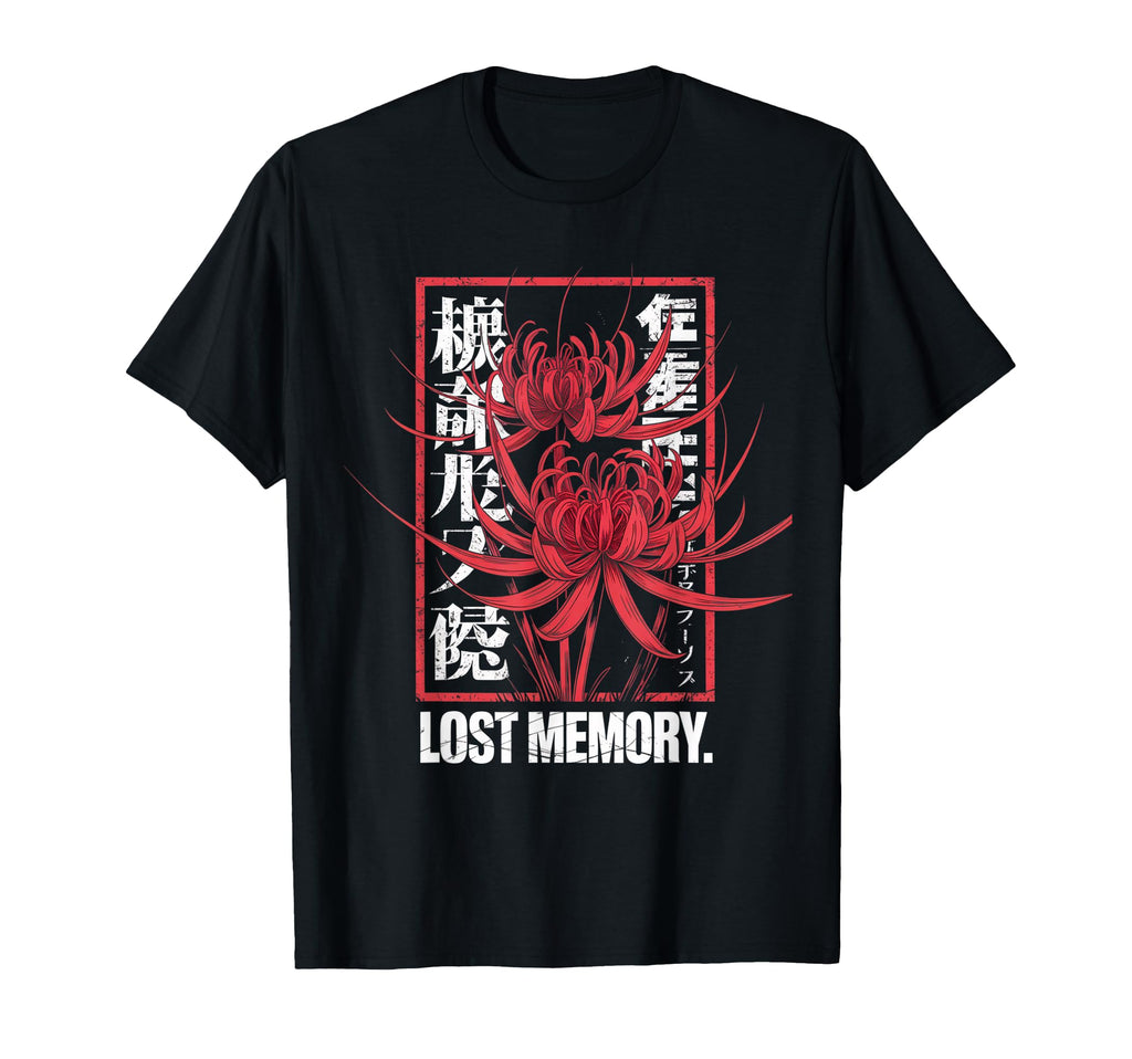 Red Spider Lily Flower Grunge T-Shirt - Minimalist Print Men Women - T-Shirt, Sweatshirt, Hoodie