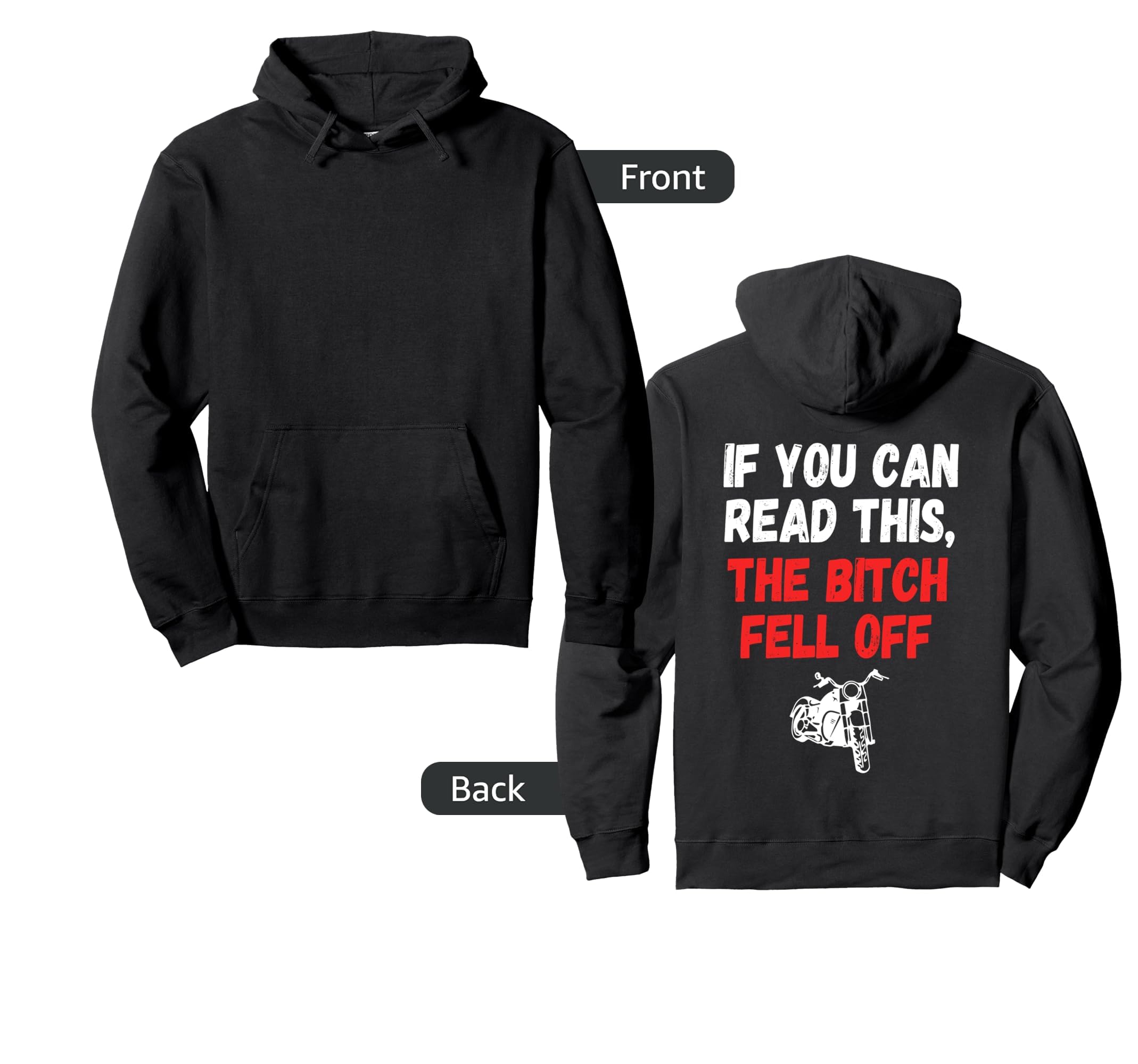 Mens Printed Back If You Can Read Hoodie - Aesthetic Graphic Men Women - T-Shirt, Sweatshirt, Hoodie