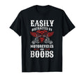 Biker Distracted Motorcycles And Boobs T-Shirt - Trendy Graphic for Adults - T-Shirt, Sweatshirt, Hoodie