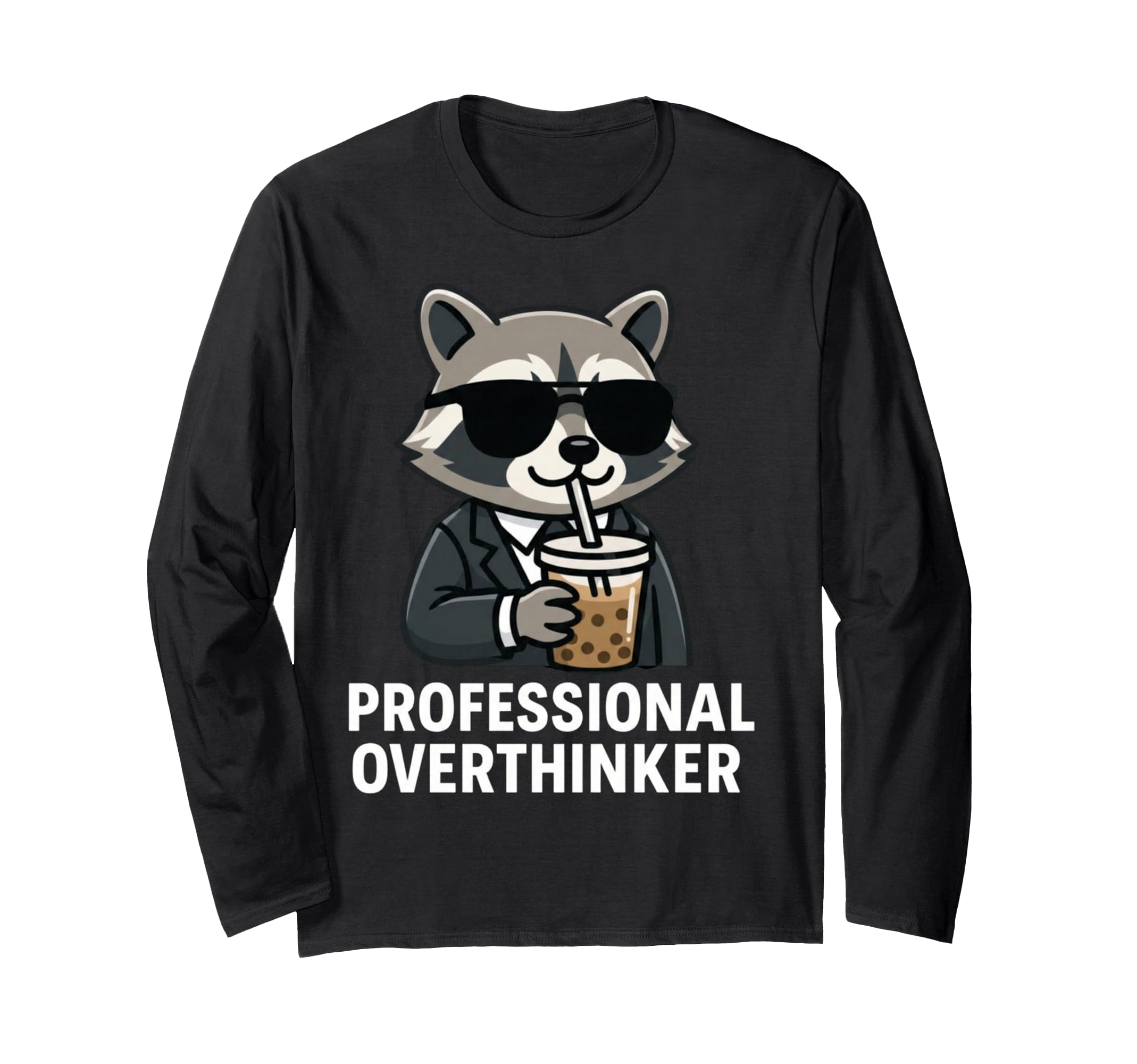 Funny Professional Overthinker Raccoon Meme T-Shirt - Unique Graphic Unisex - T-Shirt, Sweatshirt, Hoodie