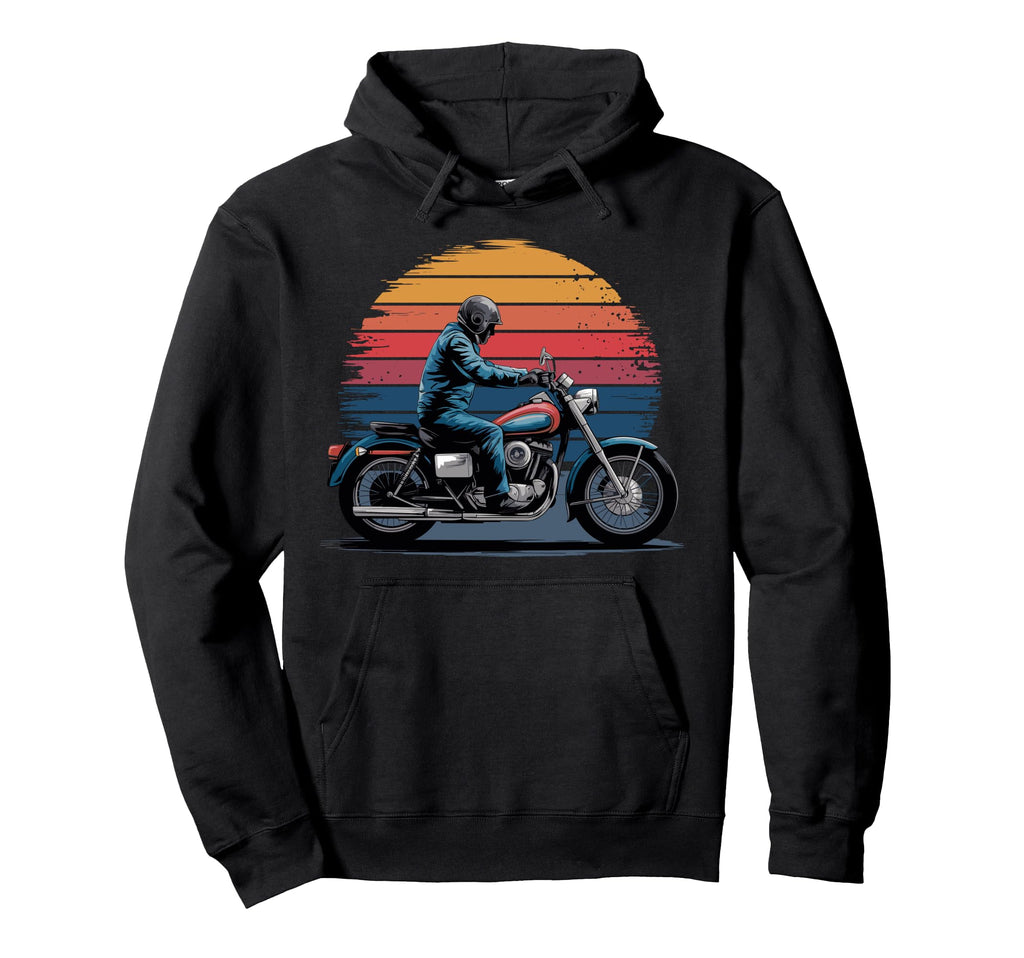 Motorcycle Rider Hoodie - Casual Everyday Wear Men Women - T-Shirt, Sweatshirt, Hoodie