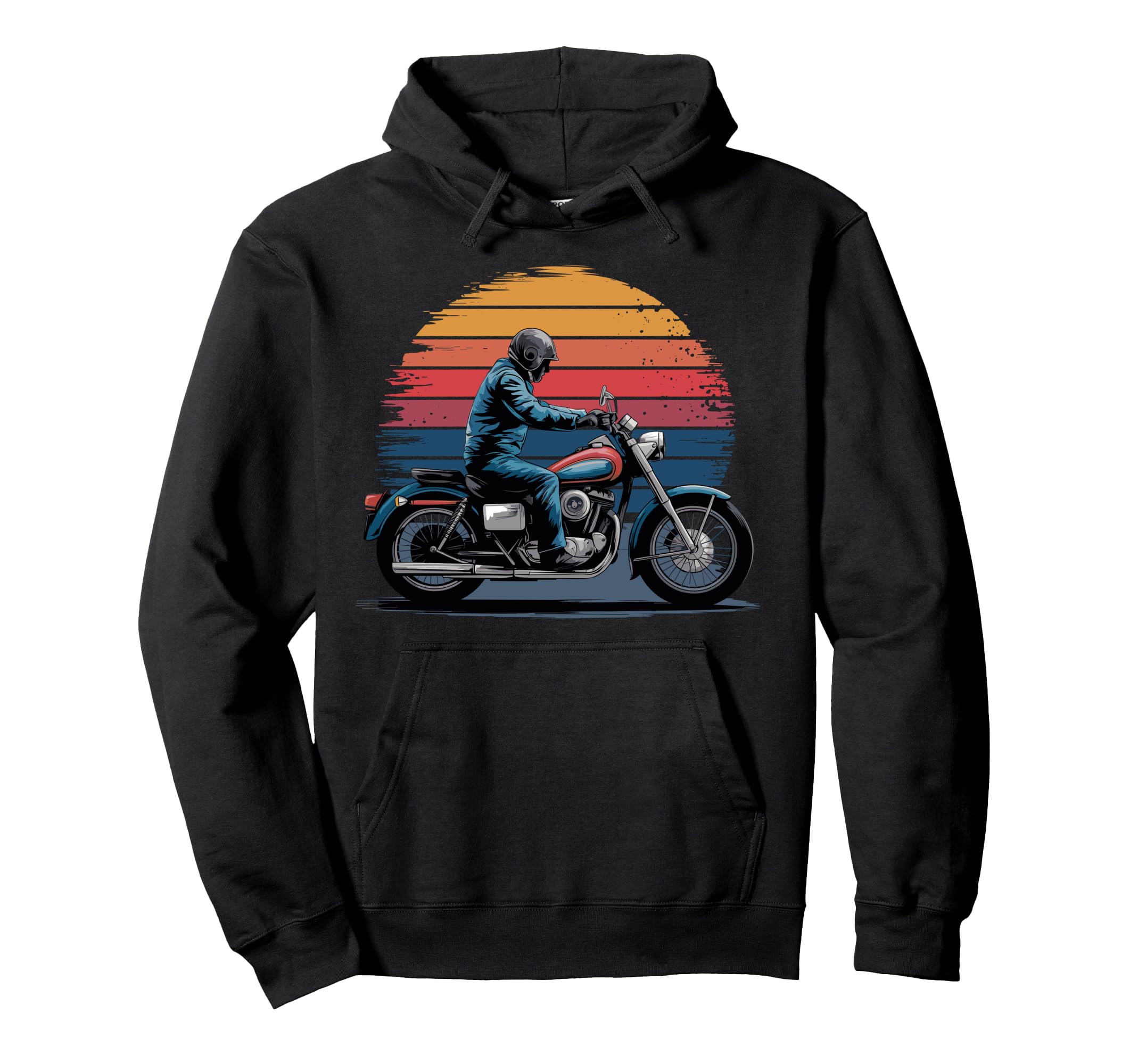 Motorcycle Rider Hoodie - Casual Everyday Wear Men Women - T-Shirt, Sweatshirt, Hoodie