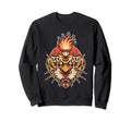 Sacred Heart Tiger Traditional Tattoo Sweatshirt - Minimalist Print Unisex - T-Shirt, Sweatshirt, Hoodie