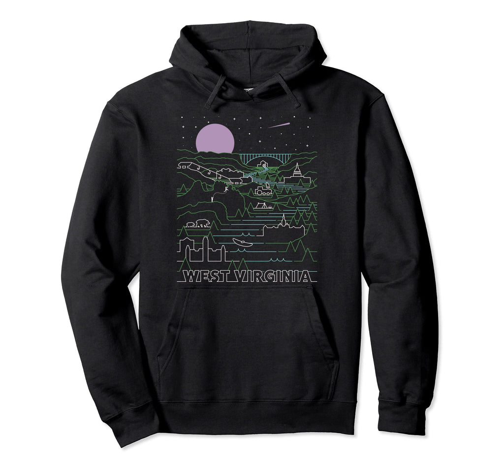 West Virginia Seneca Rocks New River Hoodie - Aesthetic Graphic Unisex - T-Shirt, Sweatshirt, Hoodie