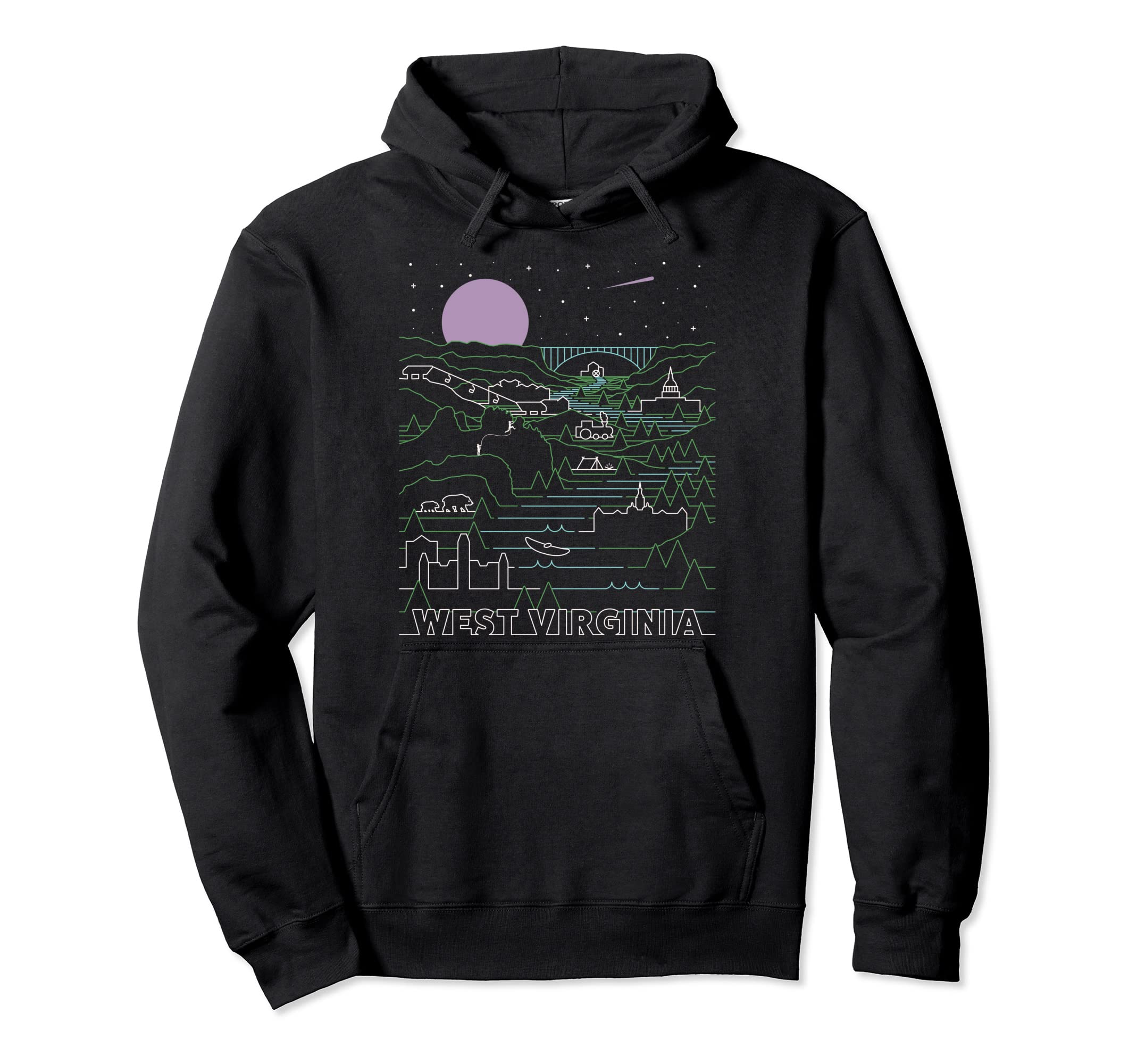 West Virginia Seneca Rocks New River Hoodie - Aesthetic Graphic Unisex - T-Shirt, Sweatshirt, Hoodie