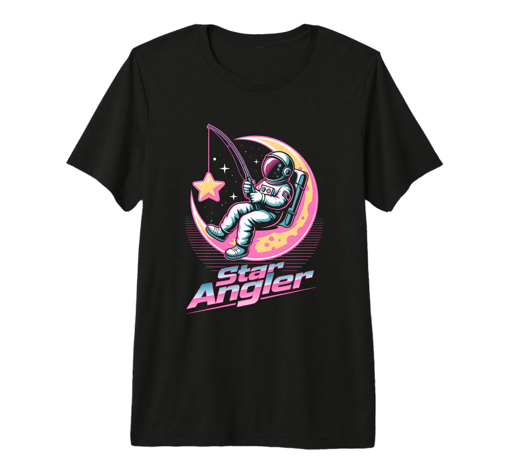 Star Angler 80S Fisherman Astronaut T-Shirt - Custom Art Print Unisex - T-Shirt, Sweatshirt, Hoodie