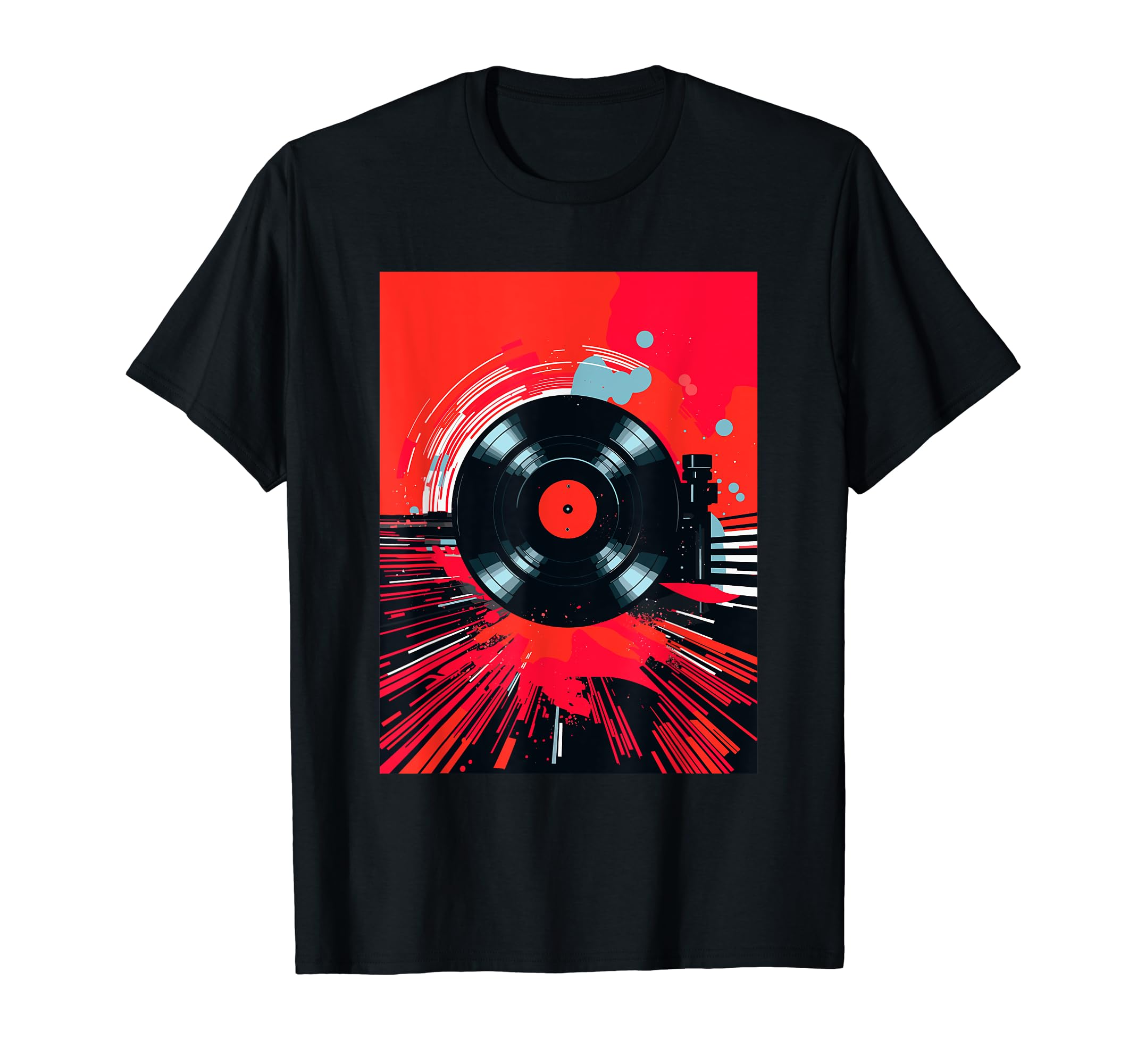 Vinyl Record Player Dj Music T-Shirt - Casual Everyday Wear Unisex - T-Shirt, Sweatshirt, Hoodie