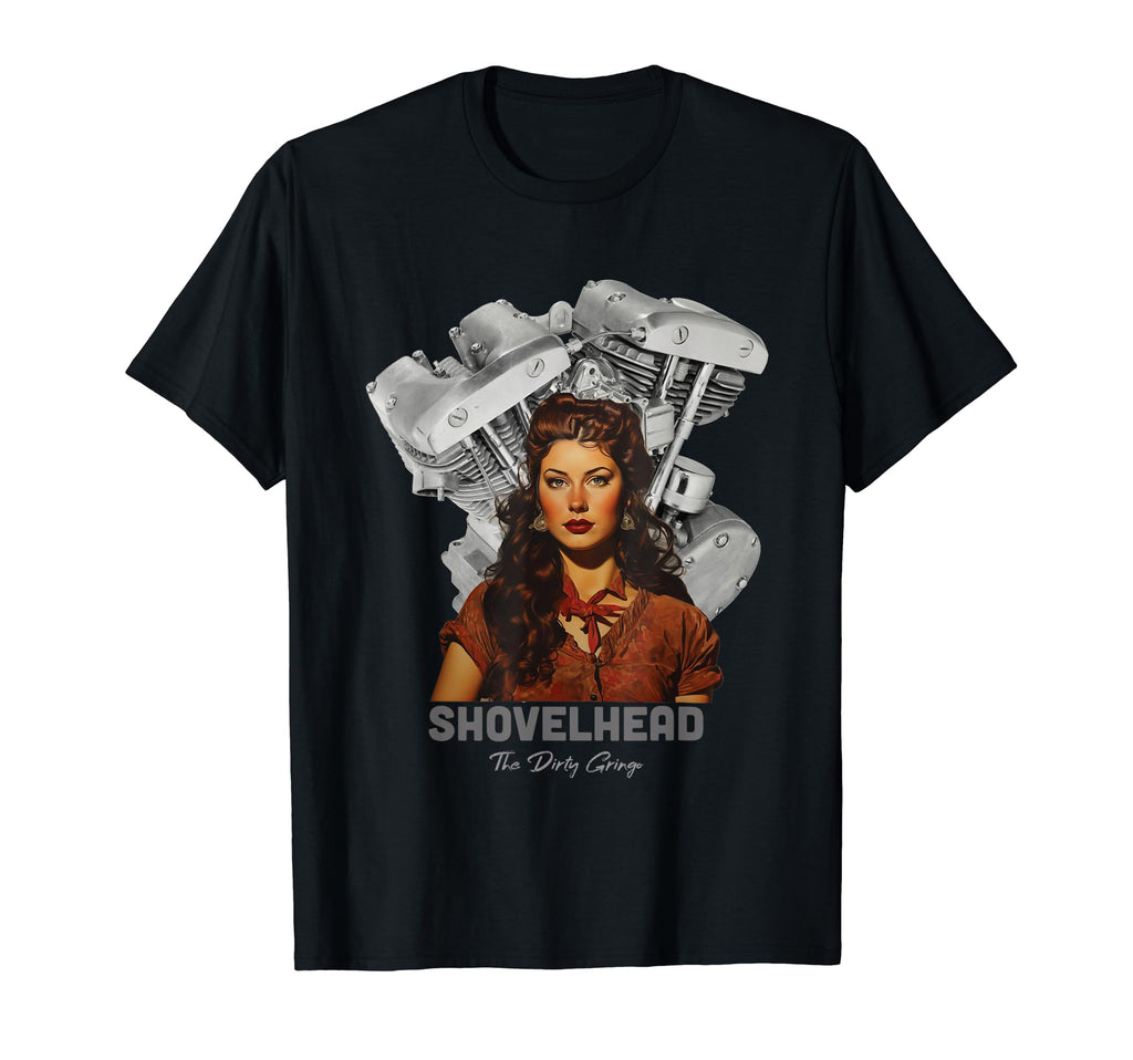 Hd Motorcycle Vtwin Shovelhead Engine T-Shirt - Novelty Apparel for Adults - T-Shirt, Sweatshirt, Hoodie