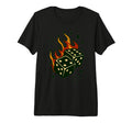 Flaming Rolling Dice Americana Tattoo T-Shirt - Unique Graphic for Adults - T-Shirt, Sweatshirt, Hoodie