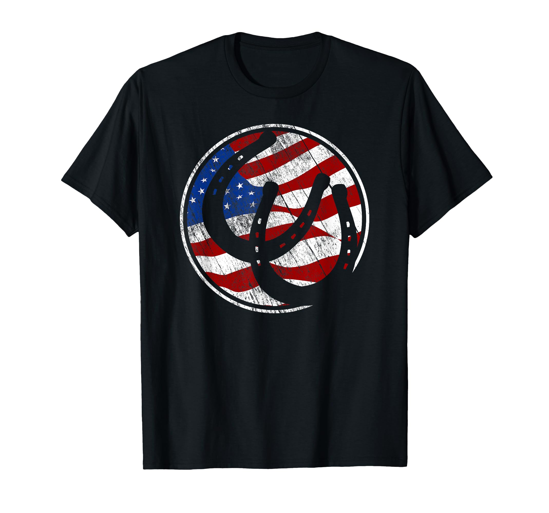 Roping American Flag Usa Cowboy Roping T-Shirt - Custom Art Print Unisex - T-Shirt, Sweatshirt, Hoodie