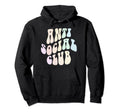 Funny Anti Social Introvert Club Stay Hoodie - Minimalist Print Unisex - T-Shirt, Sweatshirt, Hoodie