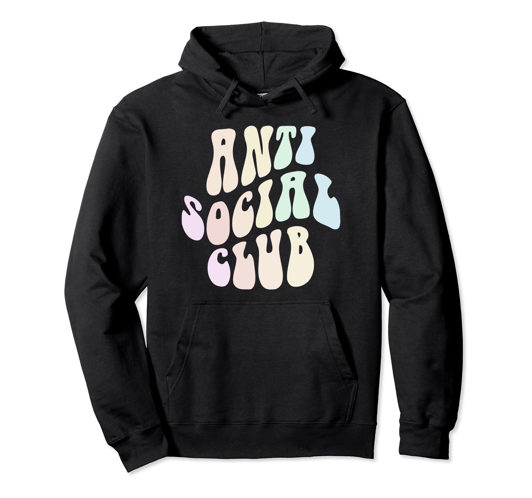 Funny Anti Social Introvert Club Stay Hoodie - Minimalist Print Unisex - T-Shirt, Sweatshirt, Hoodie