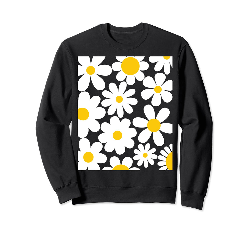 Daisy Flower Floral Pattern Sweatshirt - Casual Everyday Wear Unisex - T-Shirt, Sweatshirt, Hoodie