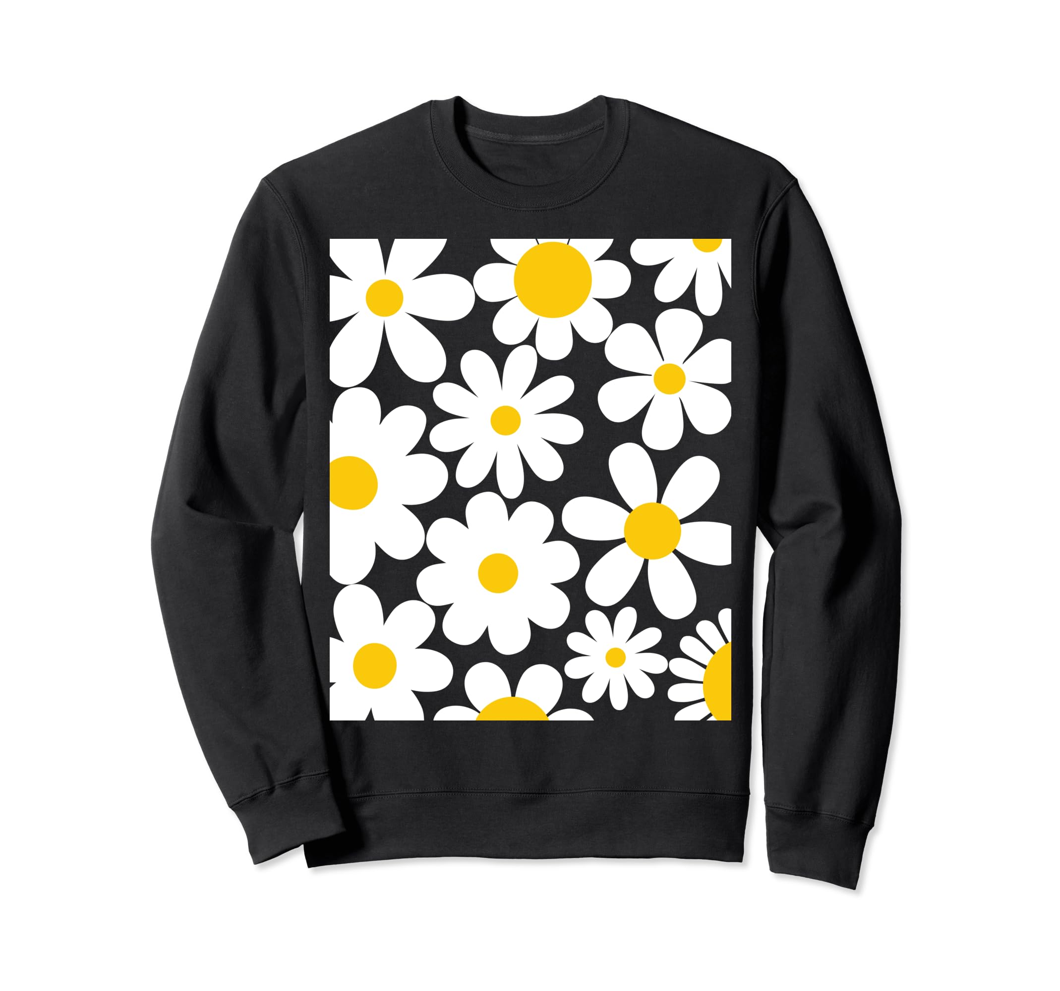 Daisy Flower Floral Pattern Sweatshirt - Casual Everyday Wear Unisex - T-Shirt, Sweatshirt, Hoodie