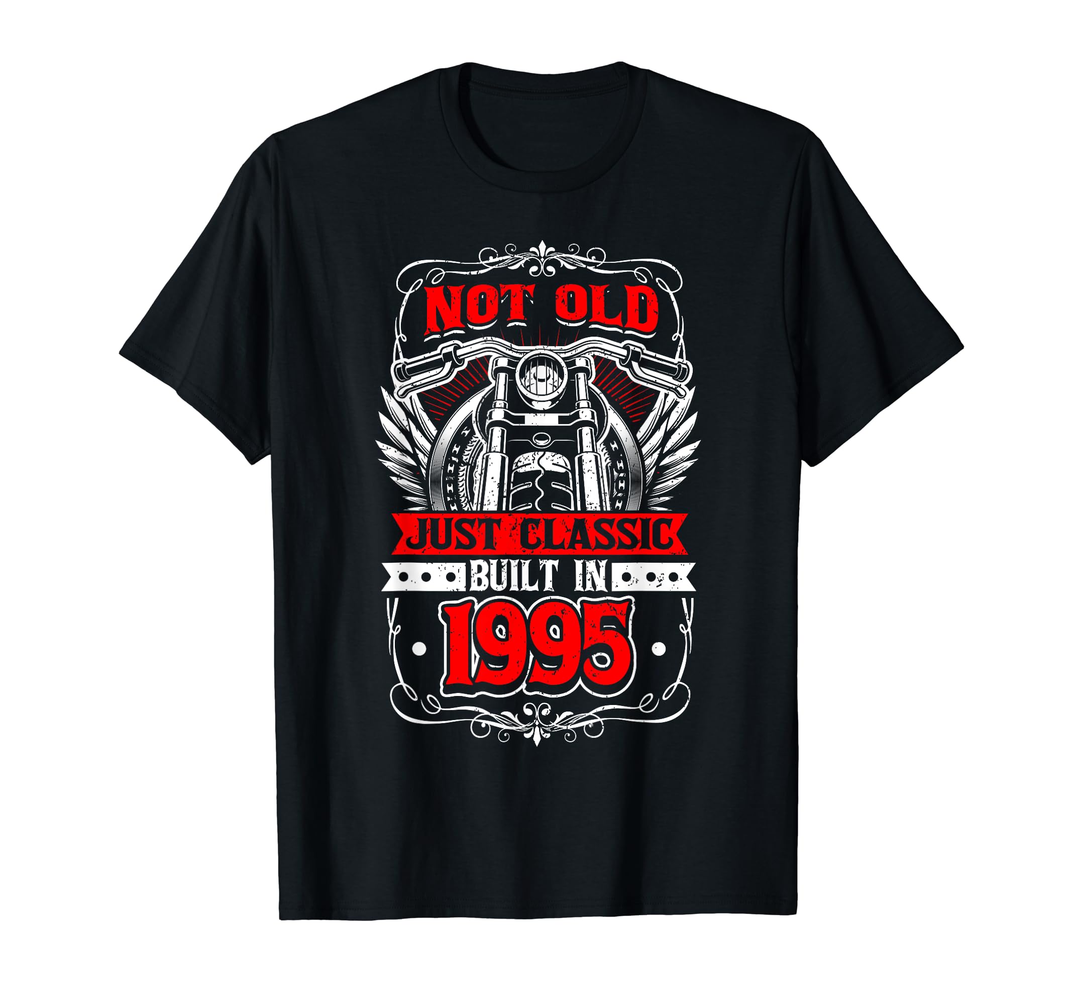 Motorcycle Biker Birthday Built 1995 T-Shirt - Streetwear Style for Adults - T-Shirt, Sweatshirt, Hoodie