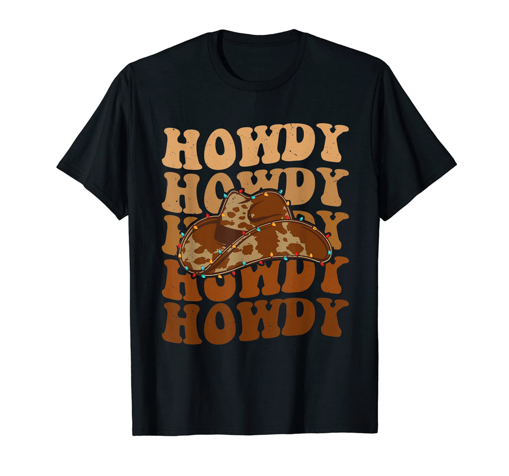 Rodeo Howdy Western Cowboy Hat T-Shirt - Novelty Apparel for Adults - T-Shirt, Sweatshirt, Hoodie