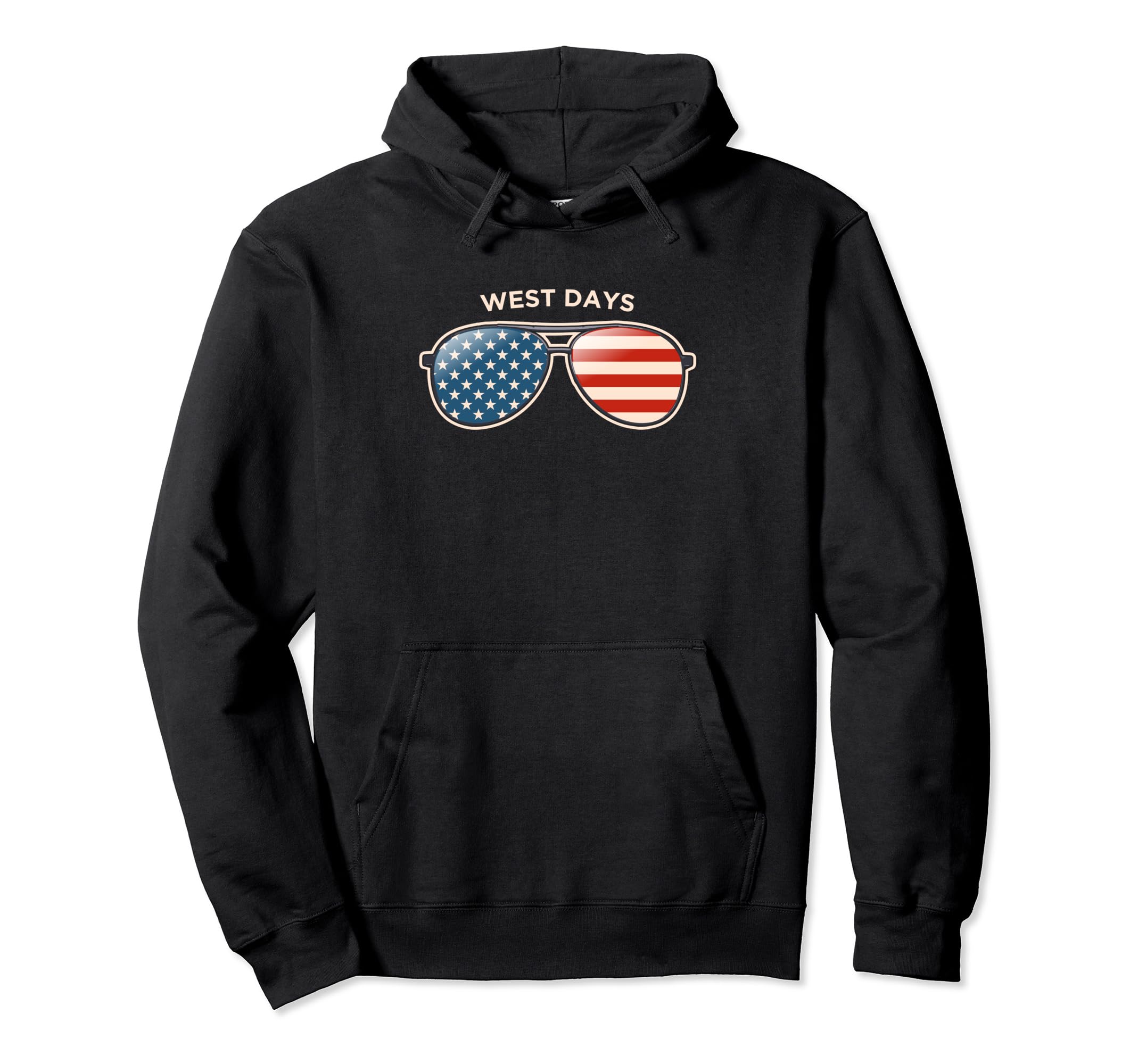 West Days Ms Us Flag Sunglasses Hoodie - Minimalist Print Unisex - T-Shirt, Sweatshirt, Hoodie
