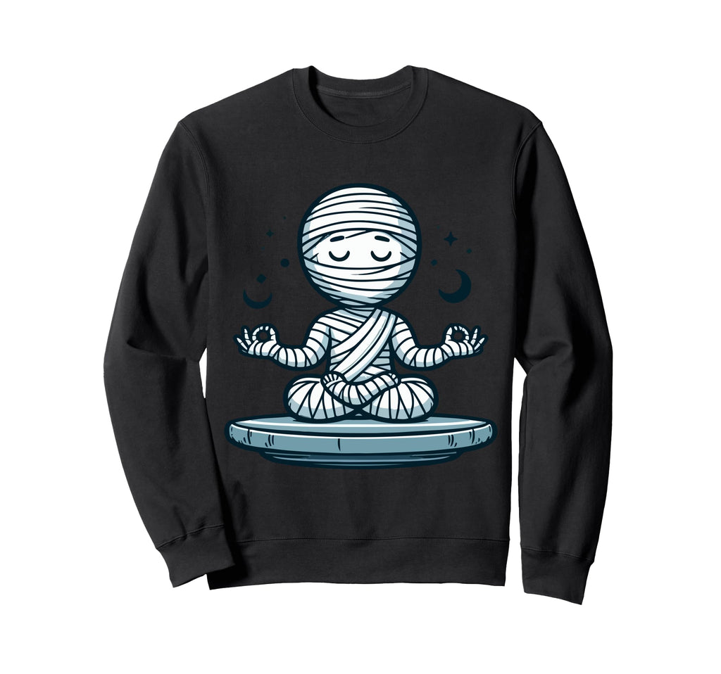 Meditation Mummy Yoga Pose Sweatshirt - Custom Art Print Men Women - T-Shirt, Sweatshirt, Hoodie