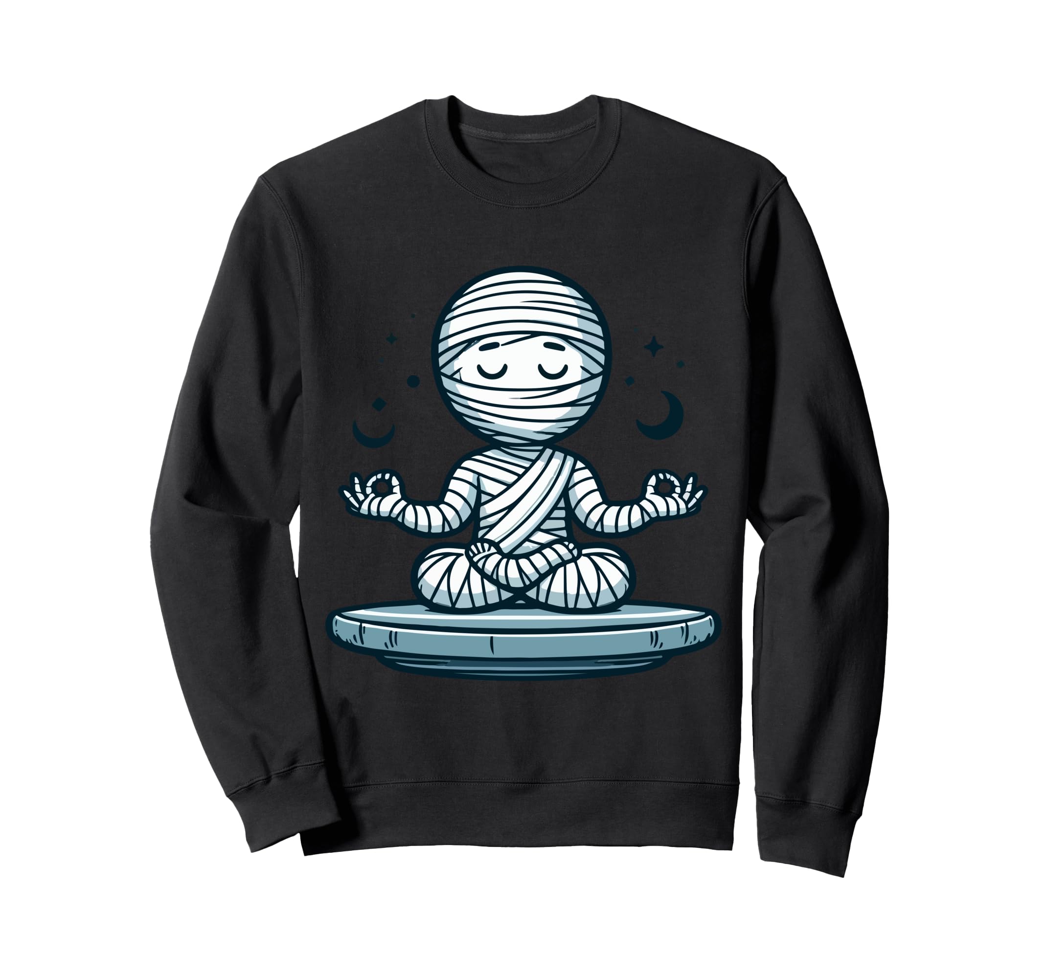 Meditation Mummy Yoga Pose Sweatshirt - Custom Art Print Men Women - T-Shirt, Sweatshirt, Hoodie