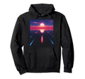 Vaporwave Aesthetic Sunset Above Hoodie - Novelty Apparel Unisex - T-Shirt, Sweatshirt, Hoodie