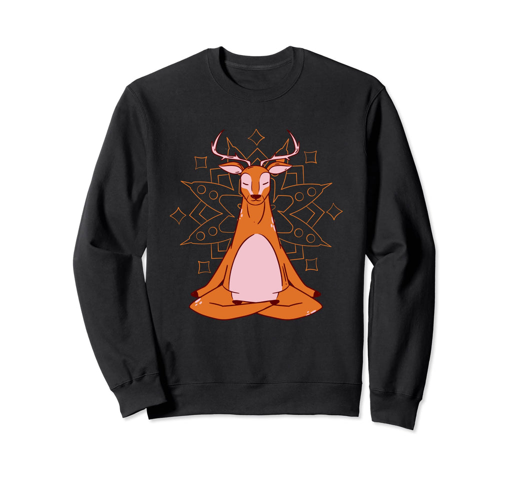 Deer Yoga Meditation And Mindfulness Sweatshirt - Trendy Graphic for Adults - T-Shirt, Sweatshirt, Hoodie