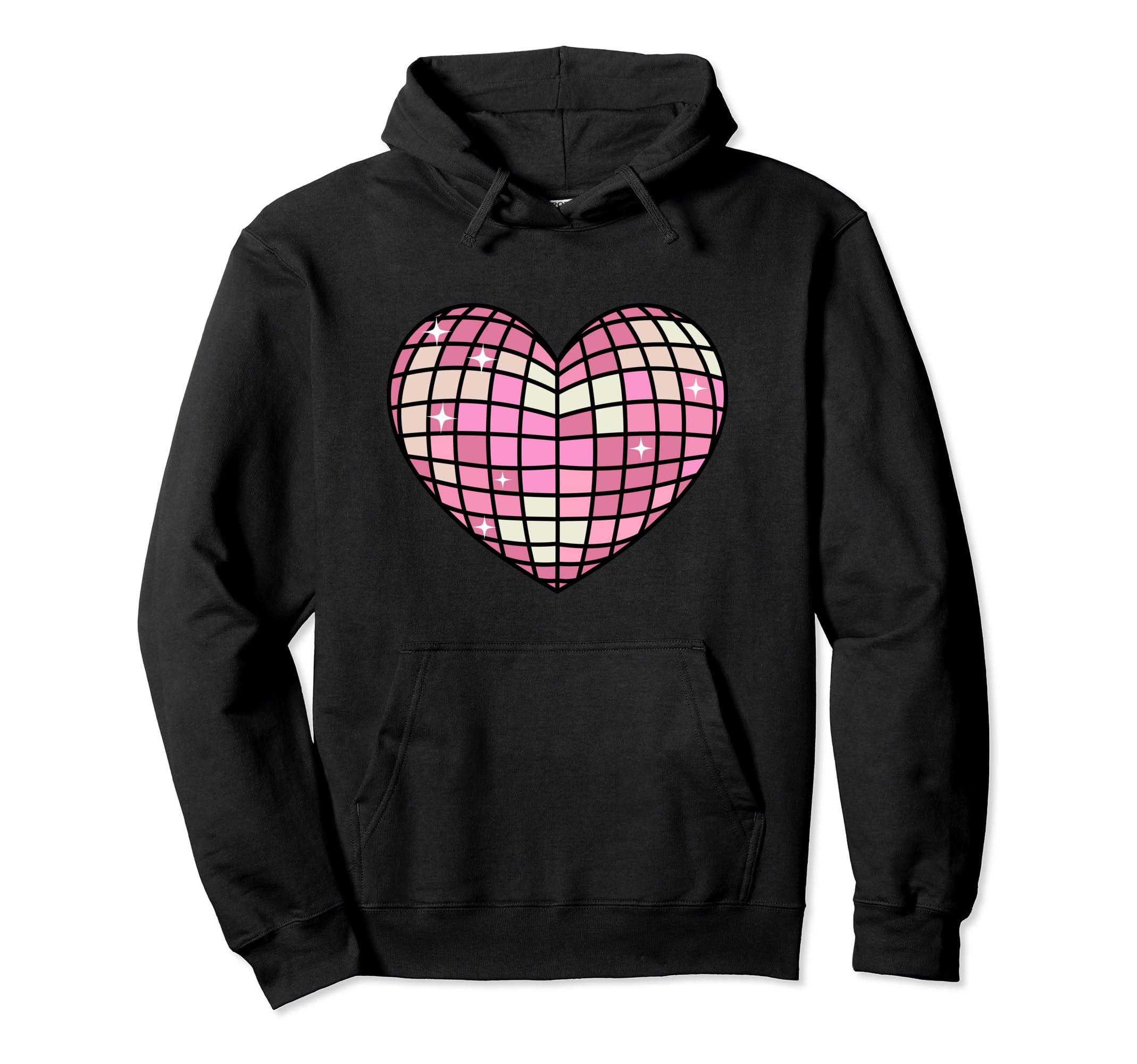 Danish Pastel Aesthetic Heart Disco Hoodie - Custom Art Print Men Women - T-Shirt, Sweatshirt, Hoodie