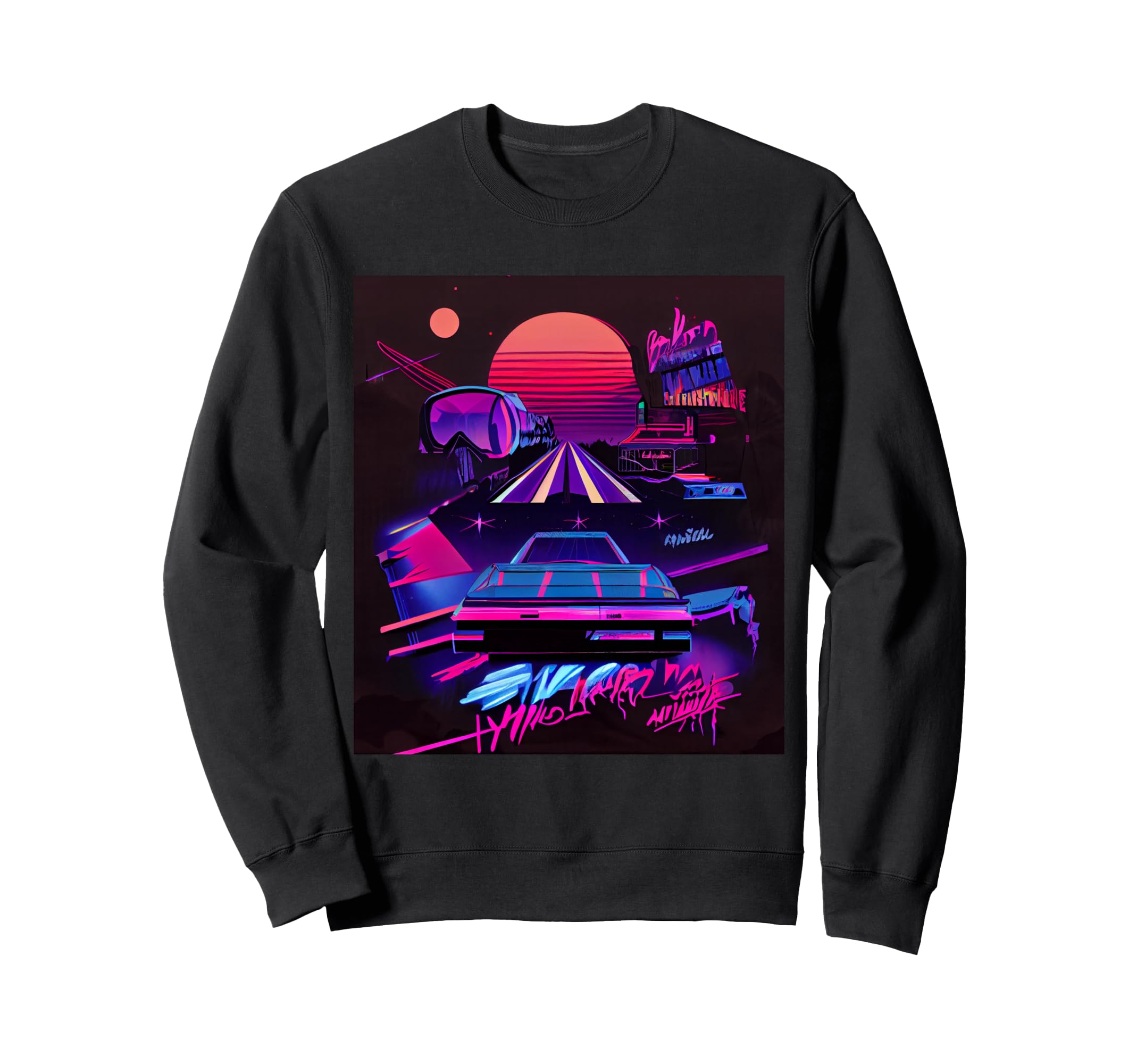 80S Synthwave Sweatshirt - Streetwear Style Unisex - T-Shirt, Sweatshirt, Hoodie