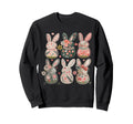 Coquette Easter Bunny Floral Easter Sweatshirt - Custom Art Print Unisex - T-Shirt, Sweatshirt, Hoodie