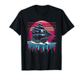 Synthwave Pirate Ship Retrowave T-Shirt - Minimalist Print Men Women - T-Shirt, Sweatshirt, Hoodie