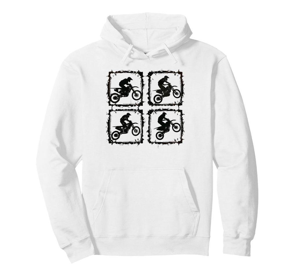 Motocross Collage Dirt Bike Lovers Hoodie - Casual Everyday Wear Men Women - T-Shirt, Sweatshirt, Hoodie