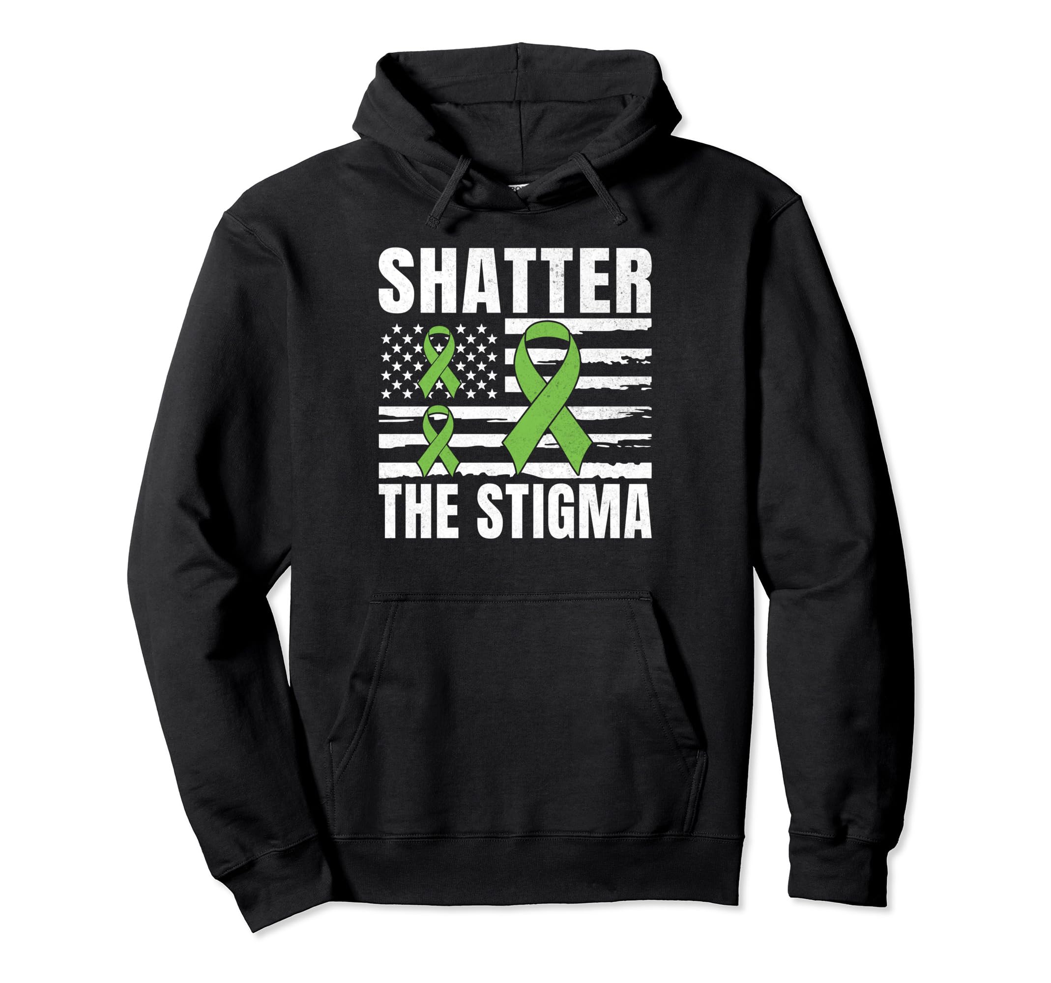 Shatter Stigma Mental Health Hoodie - Minimalist Print for Adults - T-Shirt, Sweatshirt, Hoodie