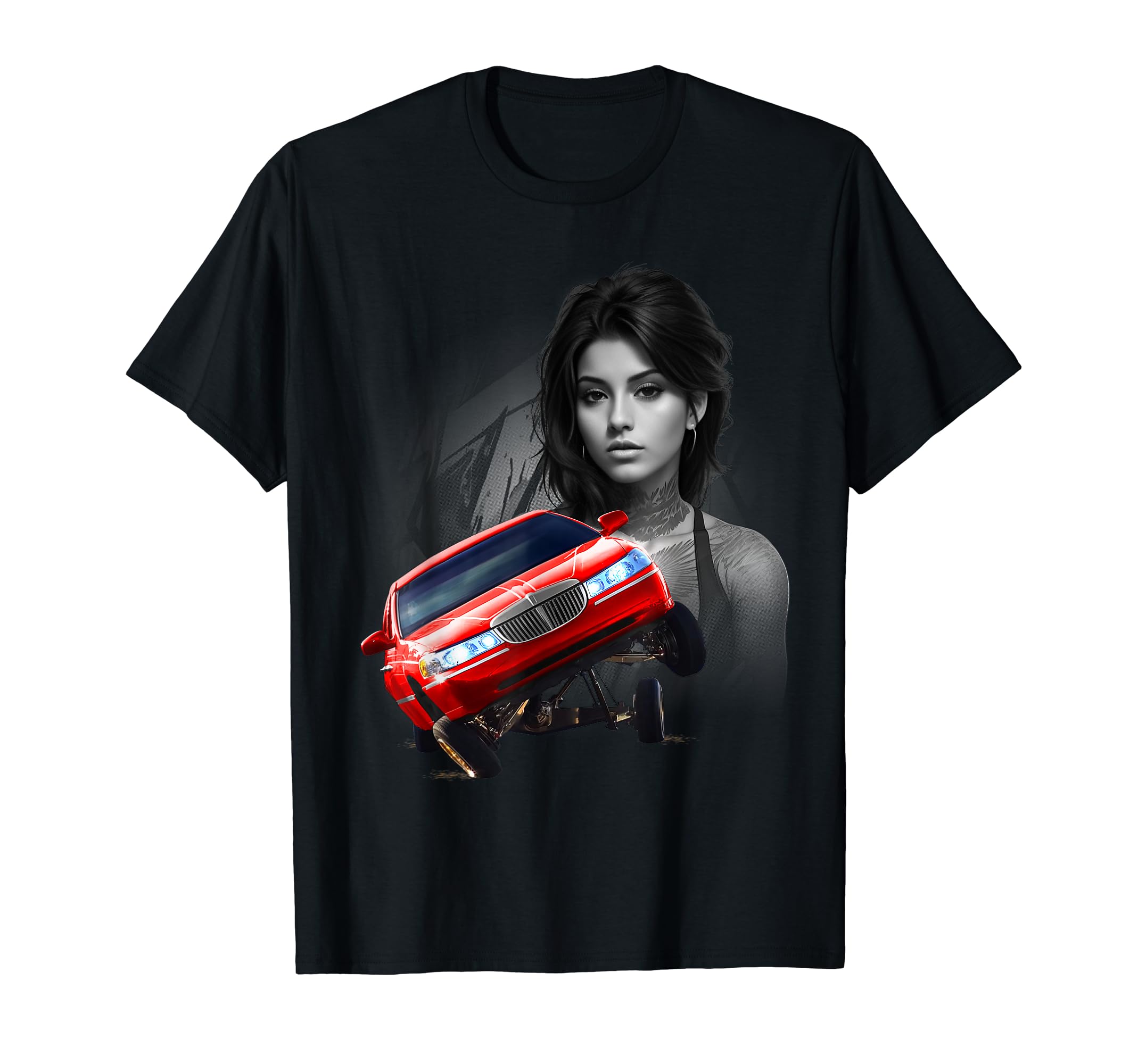 Low Rider Car 3 Wheeling T-Shirt - Trendy Graphic Men Women - T-Shirt, Sweatshirt, Hoodie