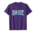 Bride Floral Toile Blue Coquette Bow T-Shirt - Minimalist Print Unisex - T-Shirt, Sweatshirt, Hoodie