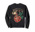 Panther Rose American Traditional Sweatshirt - Custom Art Print for Adults - T-Shirt, Sweatshirt, Hoodie