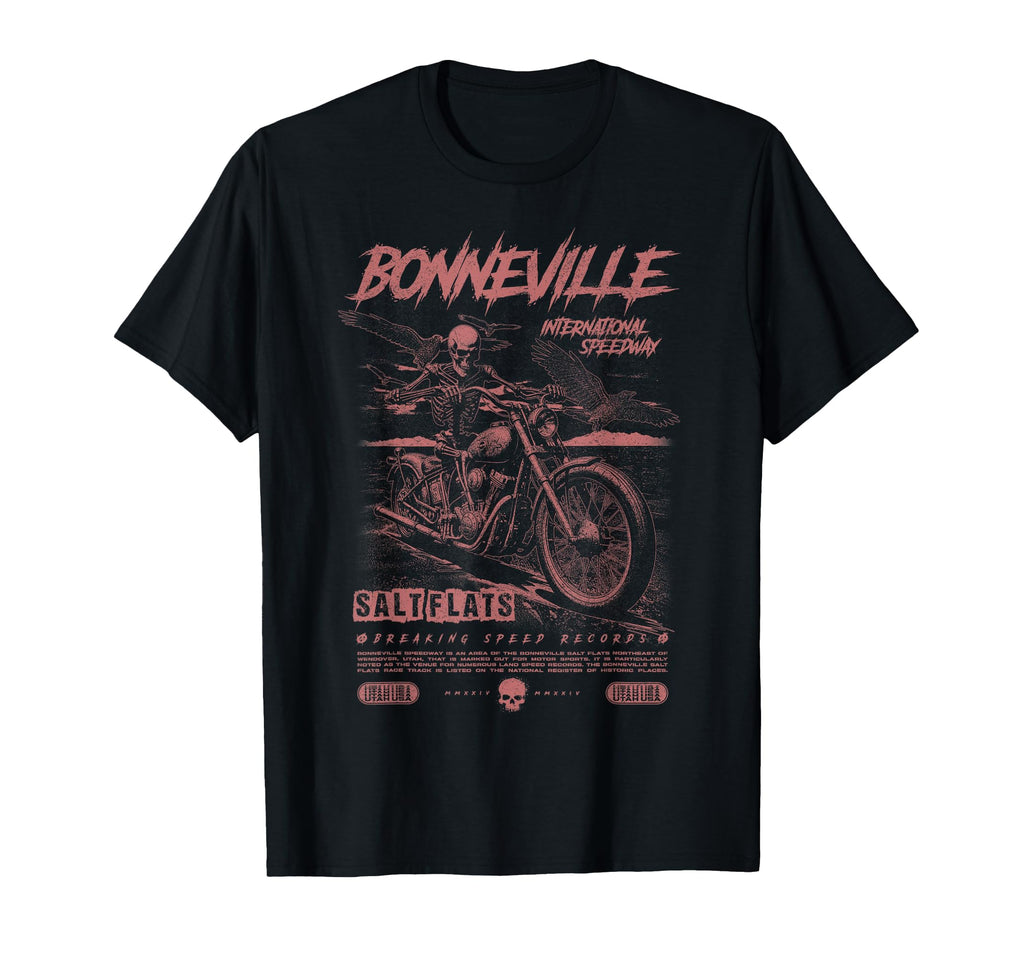 Bonneville Salt Flats Motorcycle T-Shirt - Fun Novelty Design for Adults - T-Shirt, Sweatshirt, Hoodie