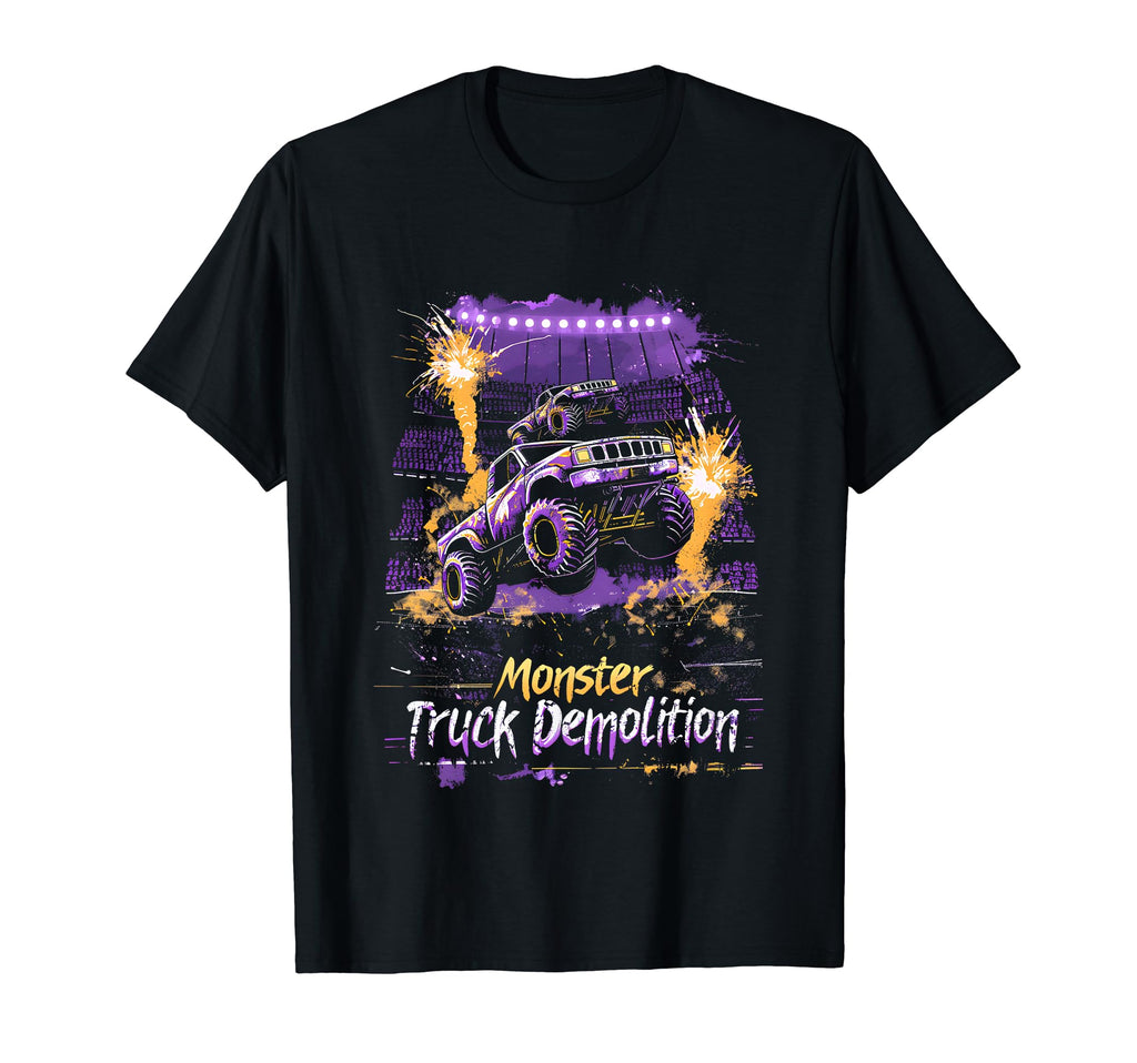 Monster Truck Demolition Adrenalin Car T-Shirt - Novelty Apparel Unisex - T-Shirt, Sweatshirt, Hoodie