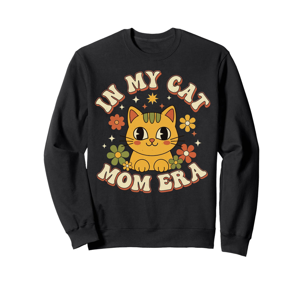 Groovy My Cat Mom Era Cat Mom Sweatshirt - Custom Art Print Men Women - T-Shirt, Sweatshirt, Hoodie
