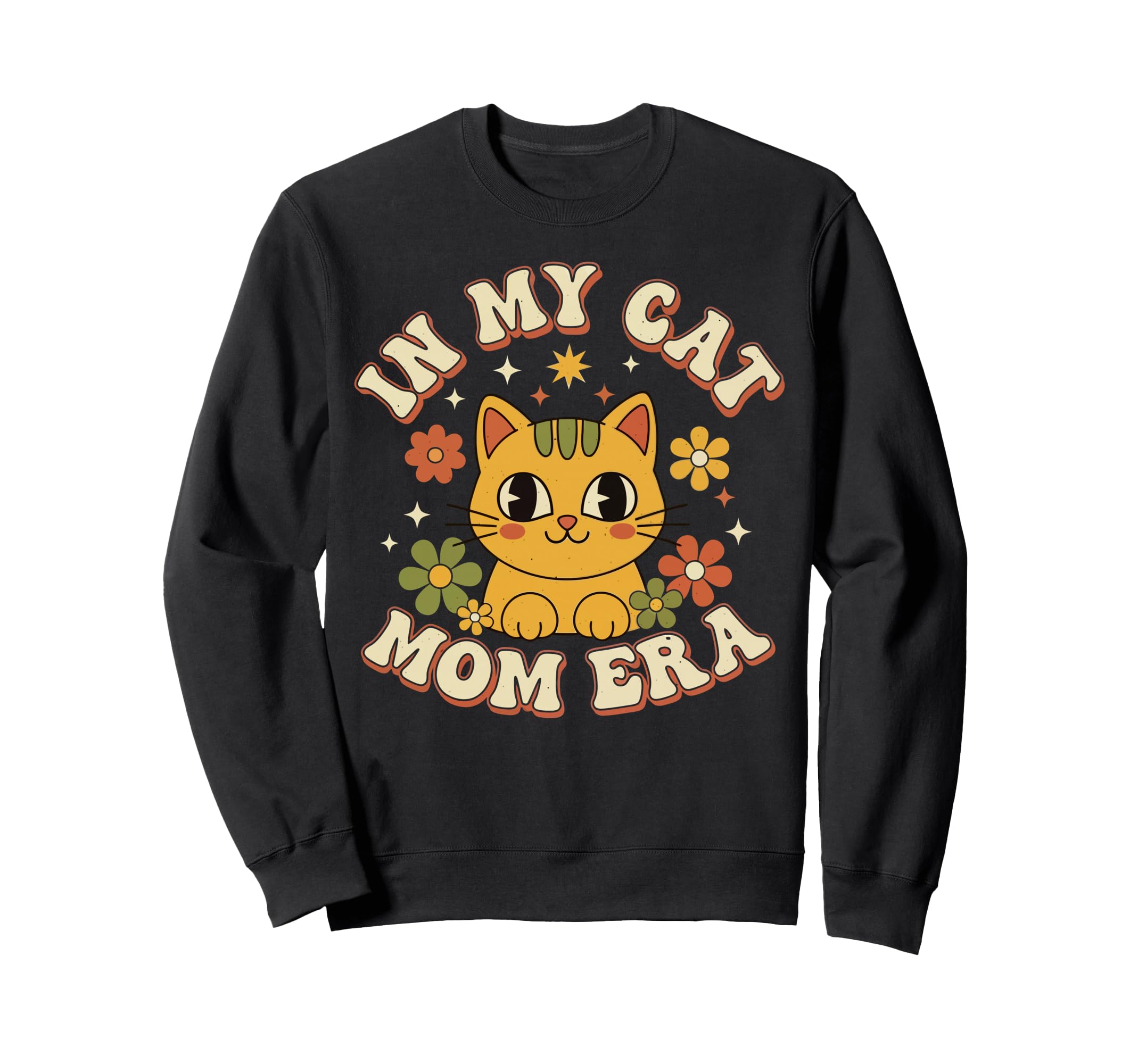 Groovy My Cat Mom Era Cat Mom Sweatshirt - Custom Art Print Men Women - T-Shirt, Sweatshirt, Hoodie