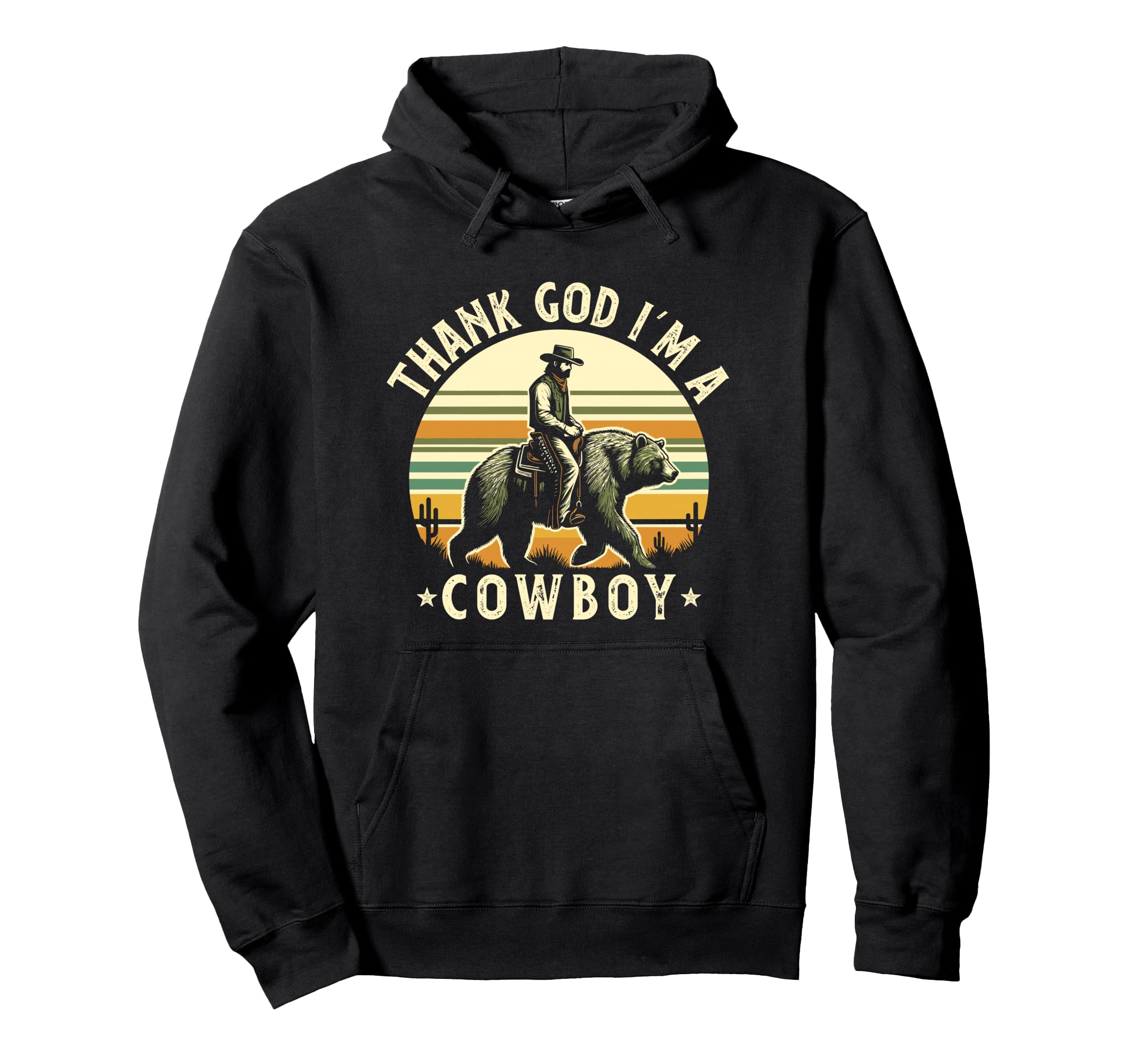 Thank God Im Country Music Cowboy Hoodie - Minimalist Print Men Women - T-Shirt, Sweatshirt, Hoodie