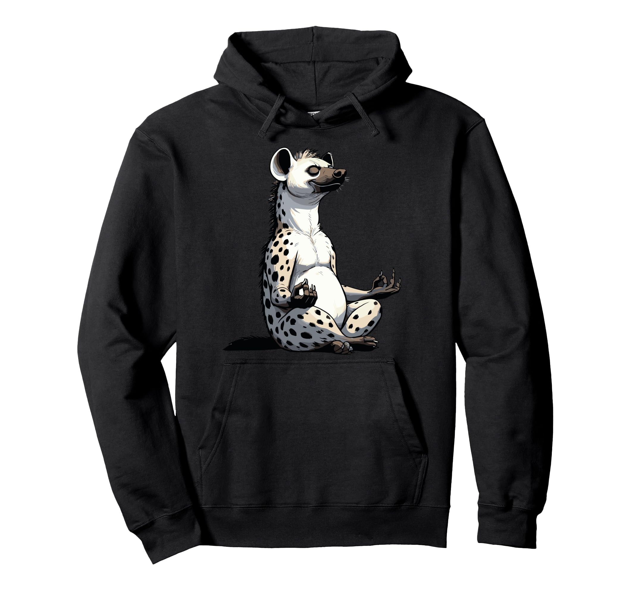 Meditation Hyena Yoga Pose Relaxing Animal Hoodie - Minimalist Print Unisex - T-Shirt, Sweatshirt, Hoodie