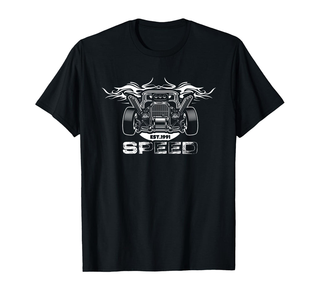 Speed Vehicle Hot Rod Old American Cars T-Shirt - Graphic Print for Adults - T-Shirt, Sweatshirt, Hoodie