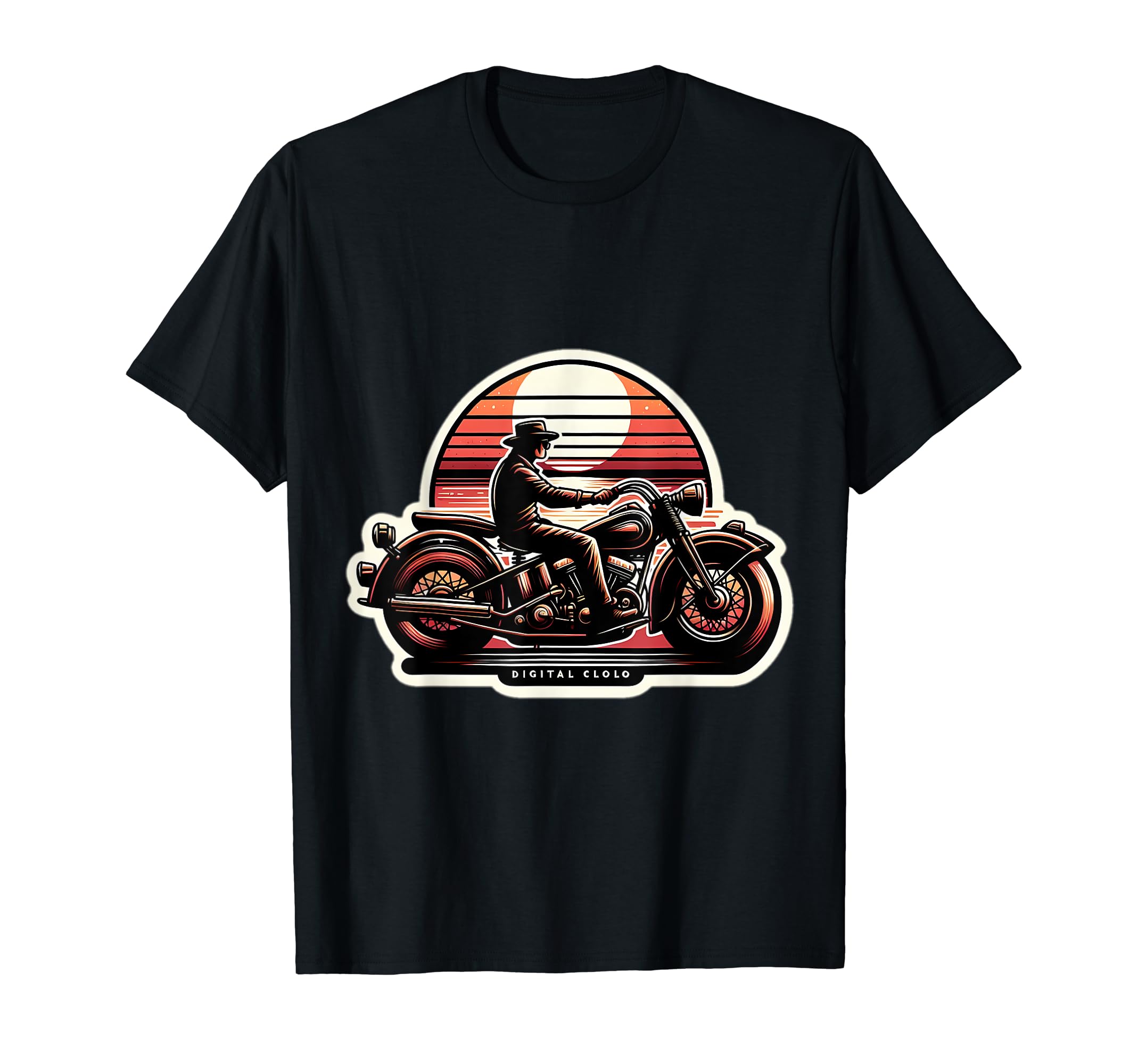 Motorcycle Sunset Art T-Shirt - Streetwear Style Men Women - T-Shirt, Sweatshirt, Hoodie