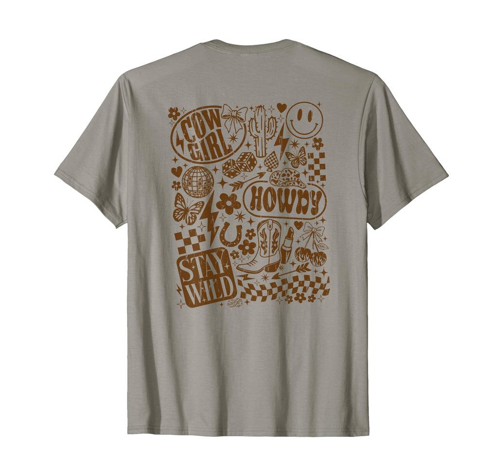 Stay Wild Cowgirl Howdy Western Cowgirl T-Shirt - Novelty Apparel Unisex - T-Shirt, Sweatshirt, Hoodie