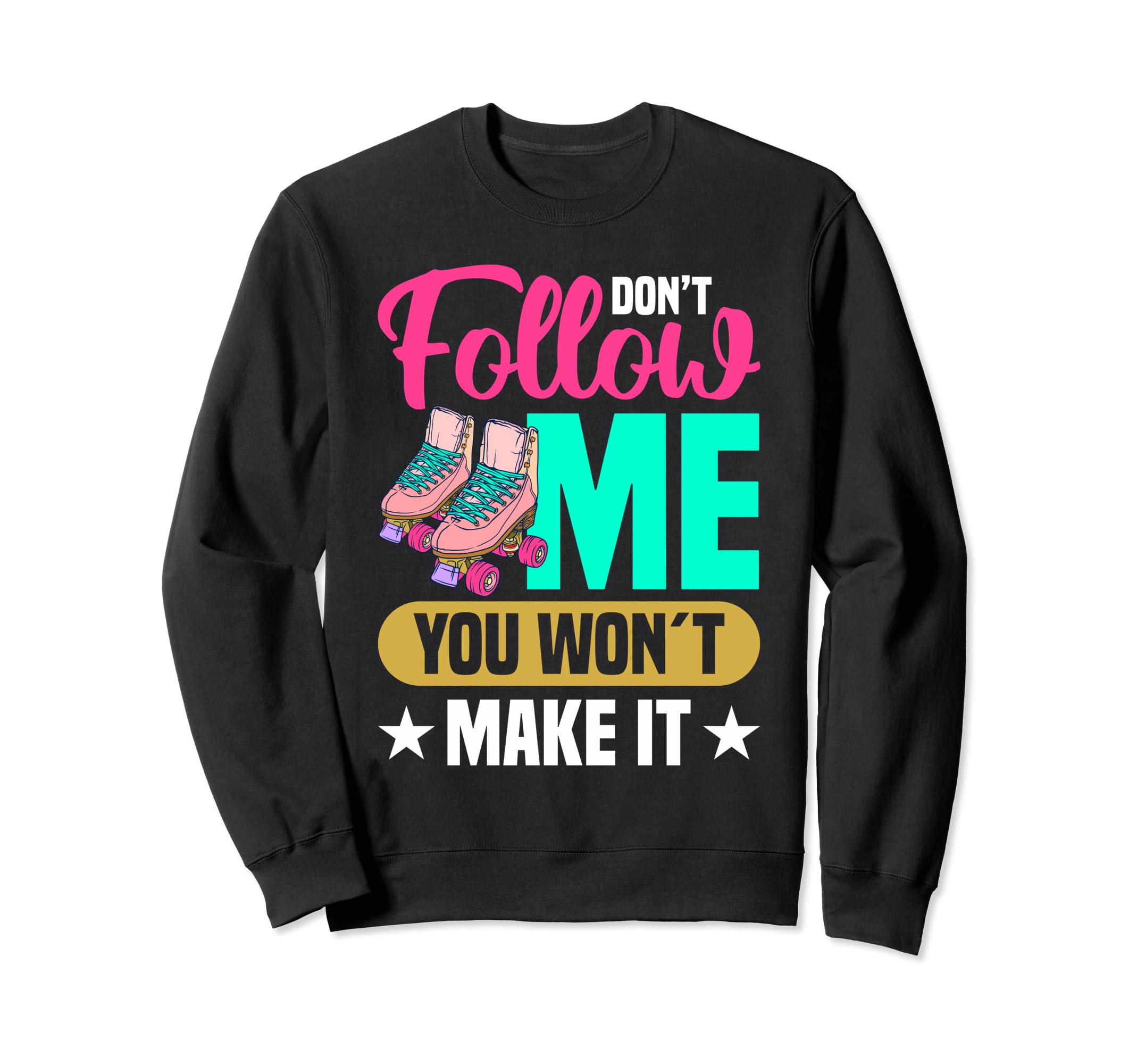 Rollerskate Roller 80S Skating Sweatshirt - Minimalist Print for Adults - T-Shirt, Sweatshirt, Hoodie